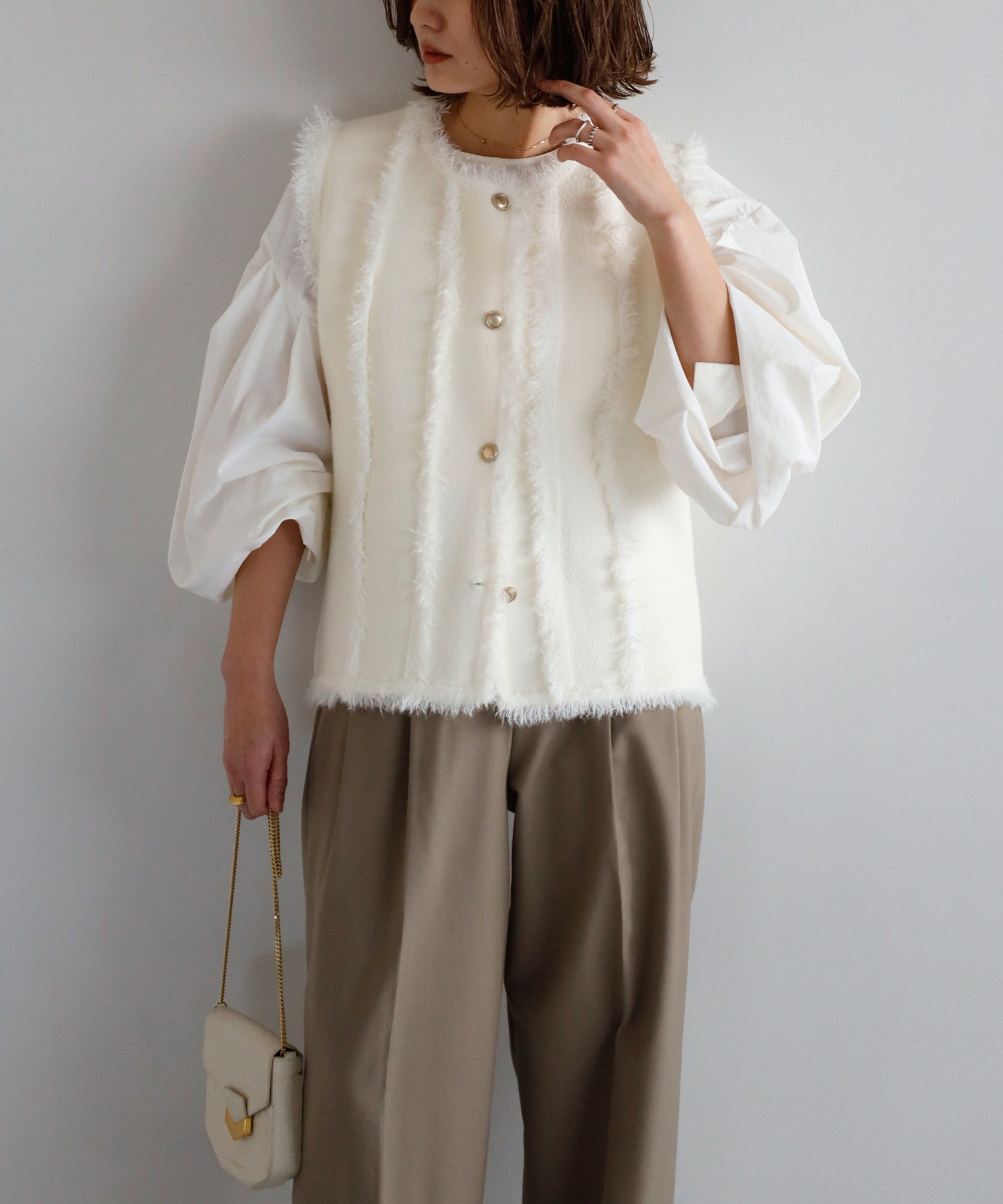 model：H158 着用サイズ：FREE