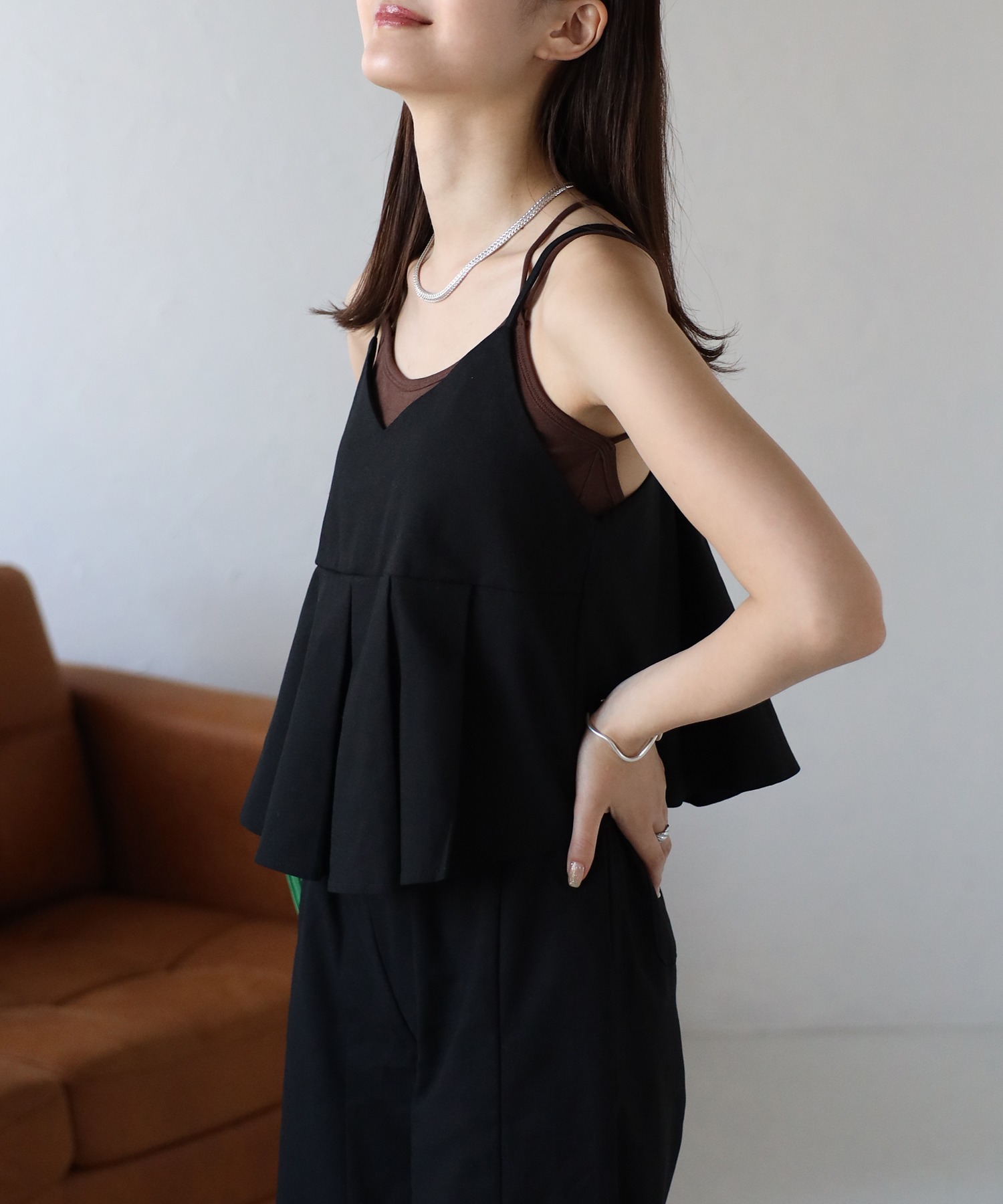 model：162cm 着用サイズ：F