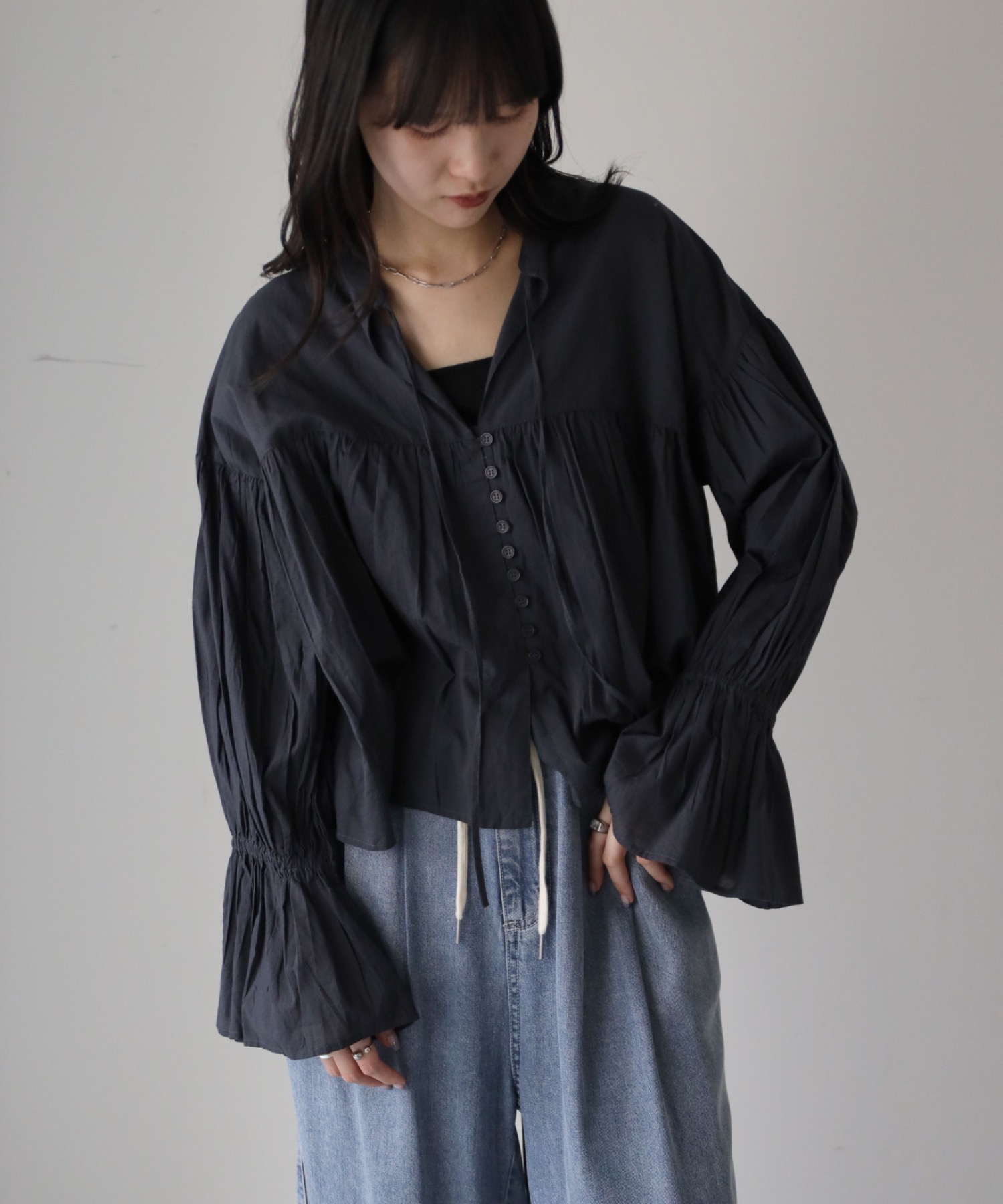 model：164cm. 着用サイズ：FREE