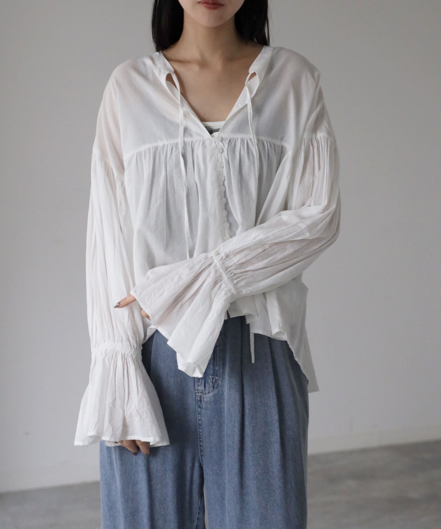 model：164cm. 着用サイズ：FREE