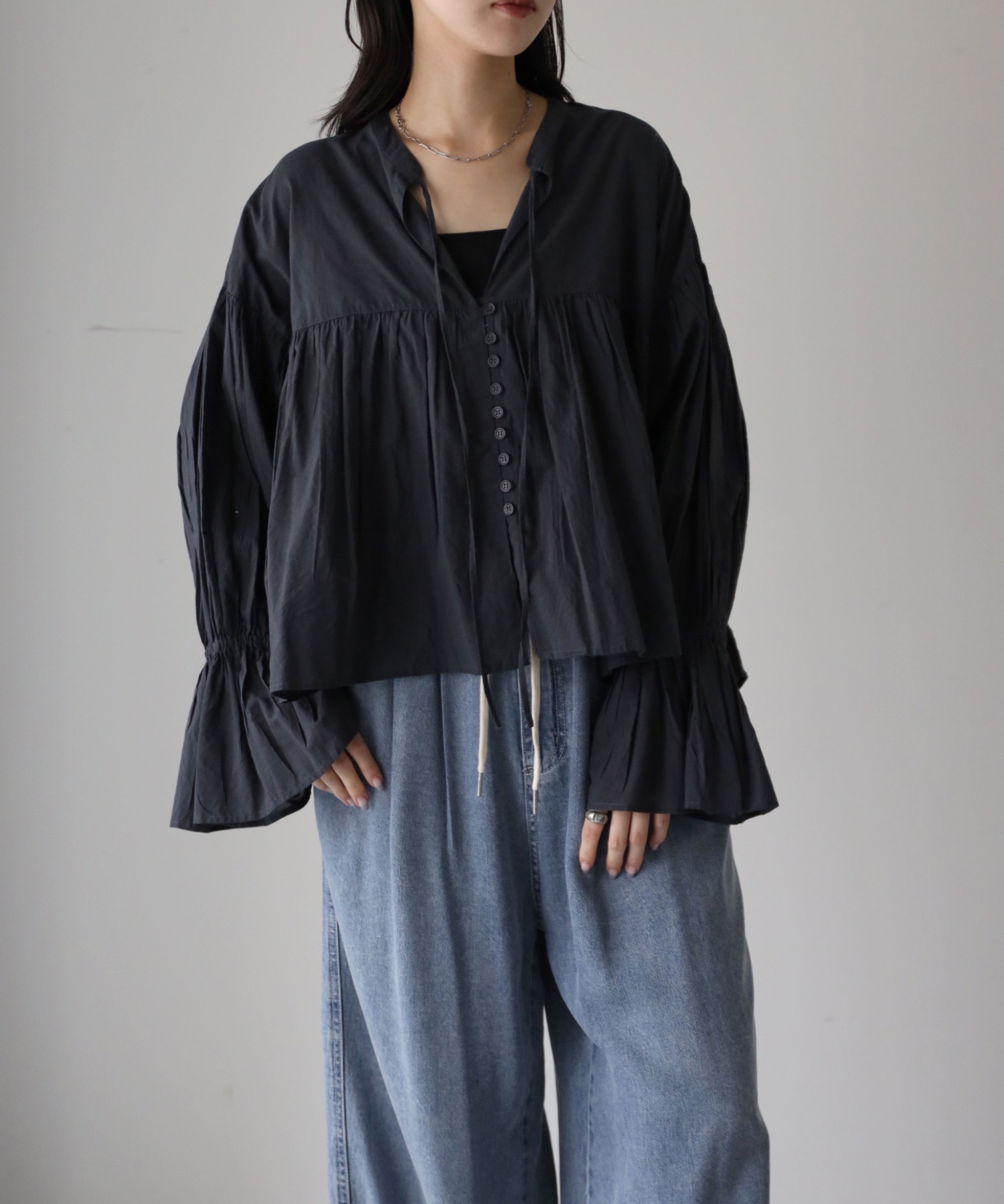 model：164cm. 着用サイズ：FREE