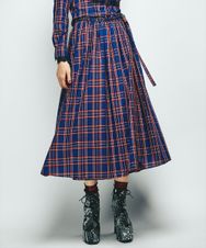 スタッズ付巻スカート