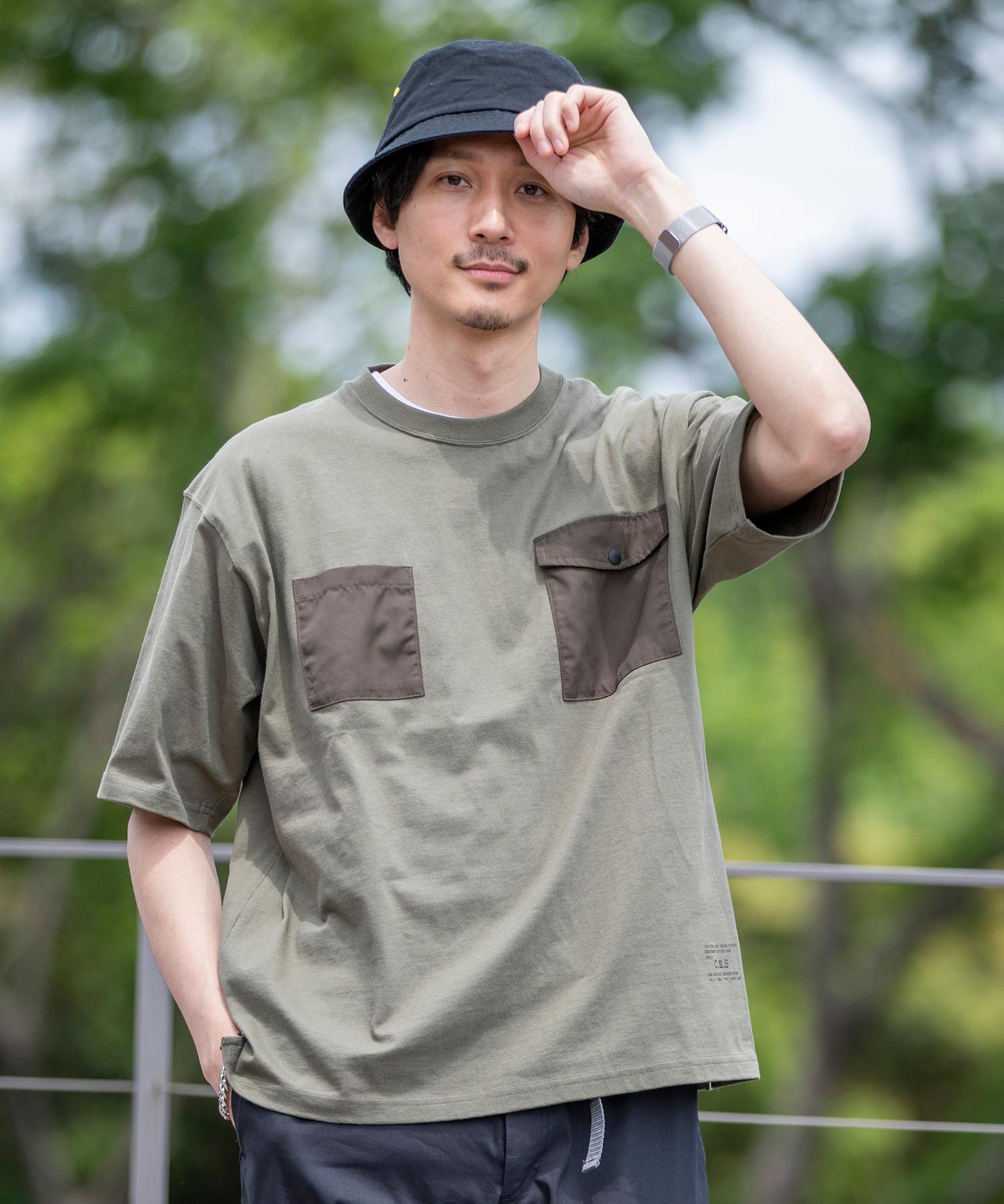 Coen コーエン メンズ Wポケットワイドtシャツ オリーブ 雑記帳