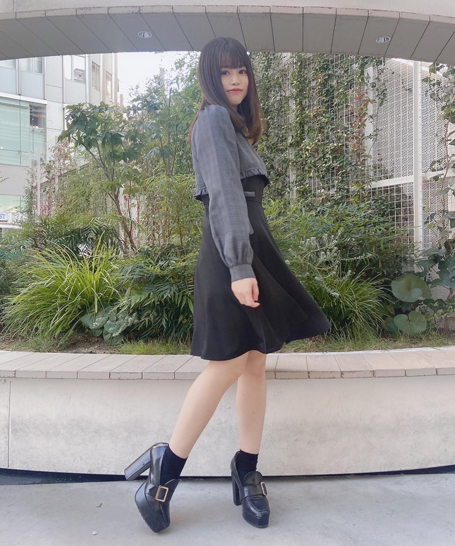 リボンスリーブチェックワンピース Titty Co Titty Co Online Store ティティーアンドコーオンラインストア