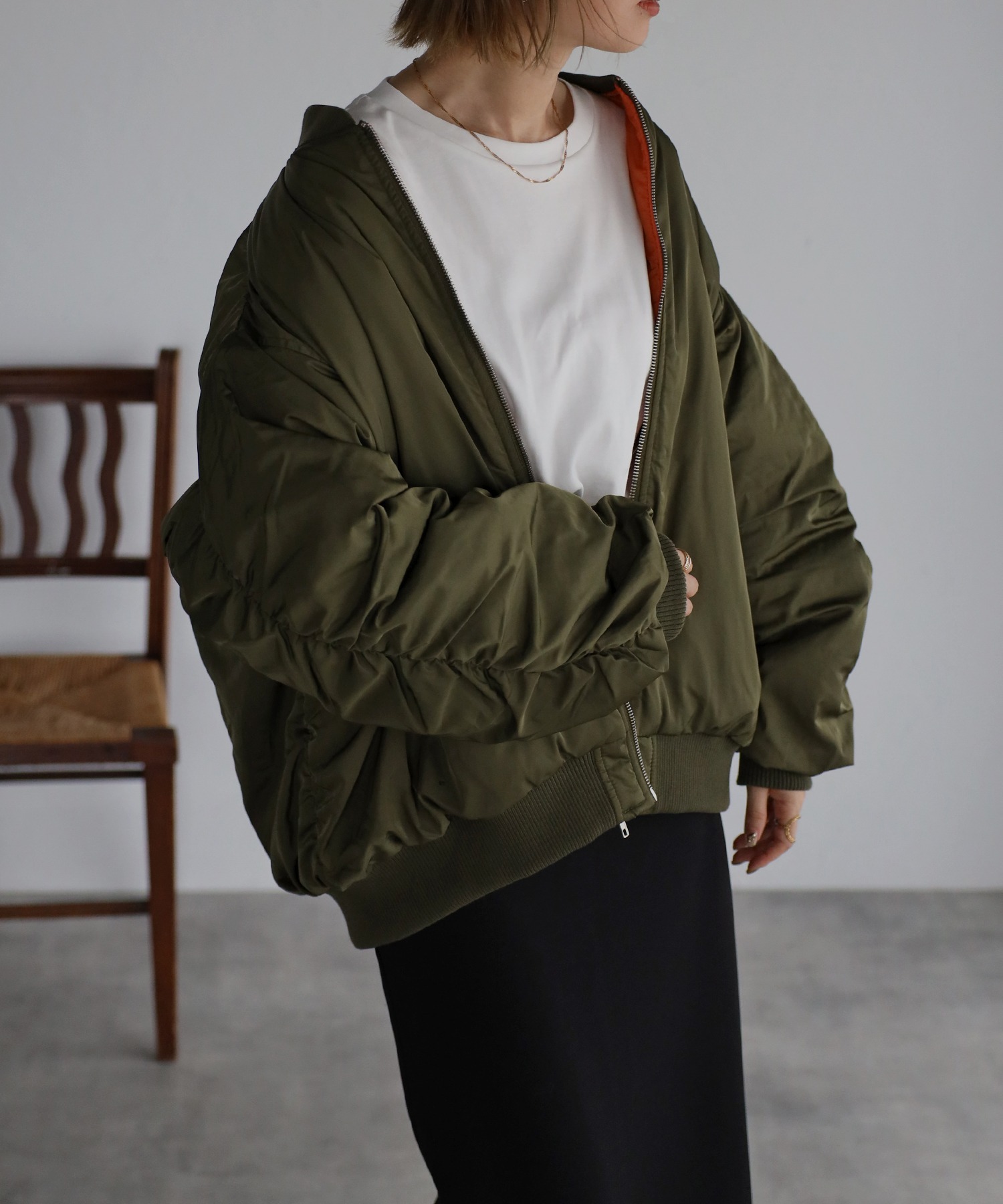 model：H158 着用サイズ：FREE