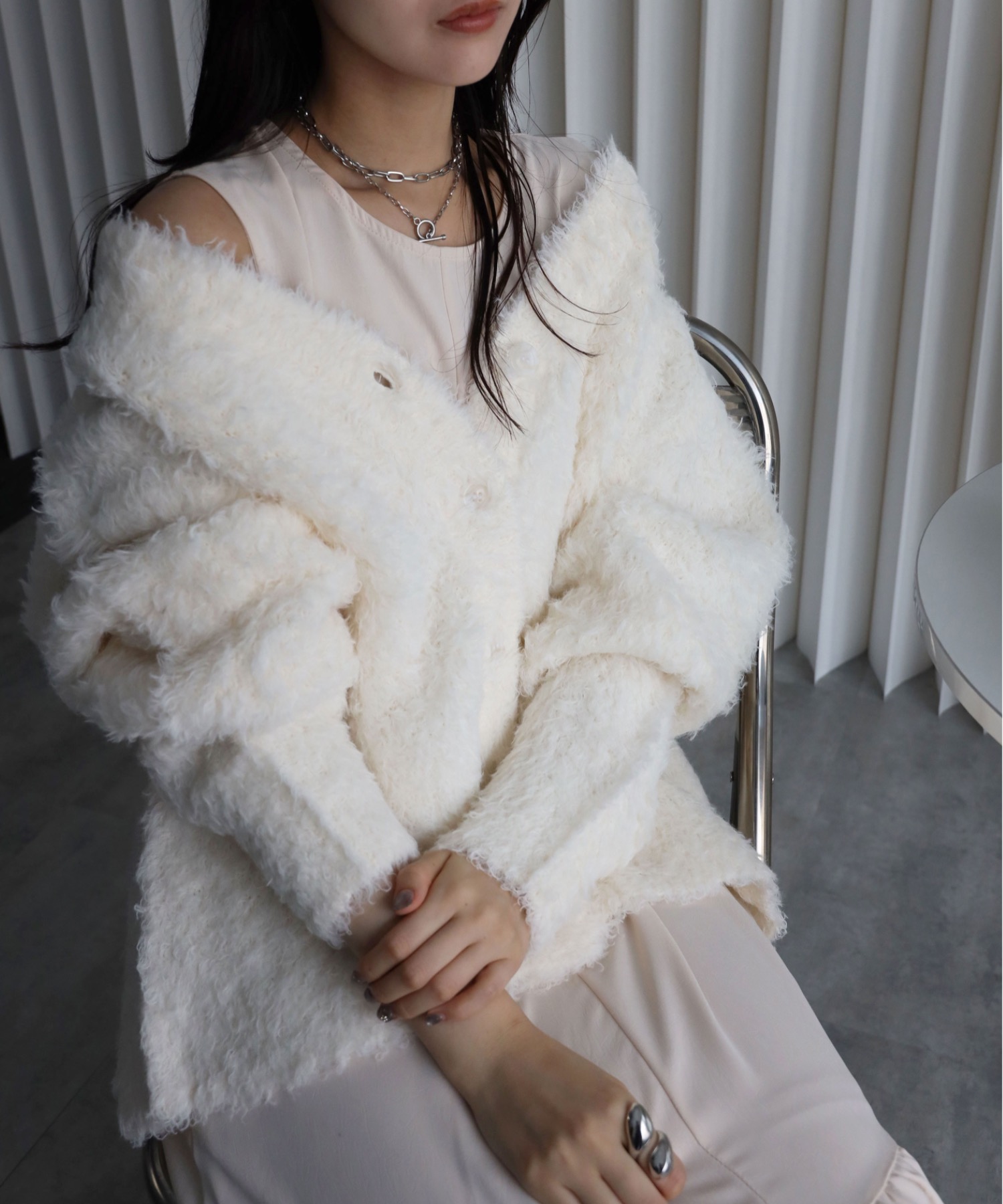 model：164cm. 着用サイズ：FREE