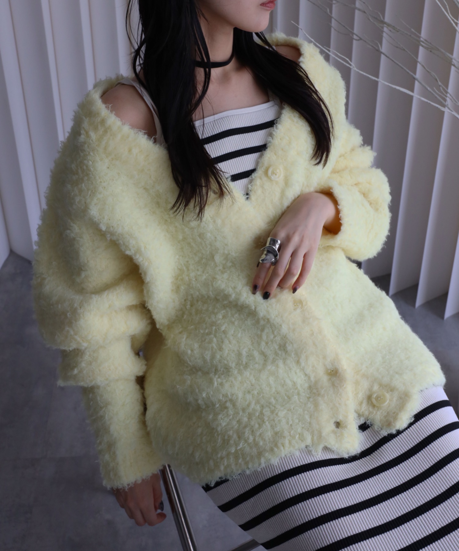 model：164cm. 着用サイズ：FREE