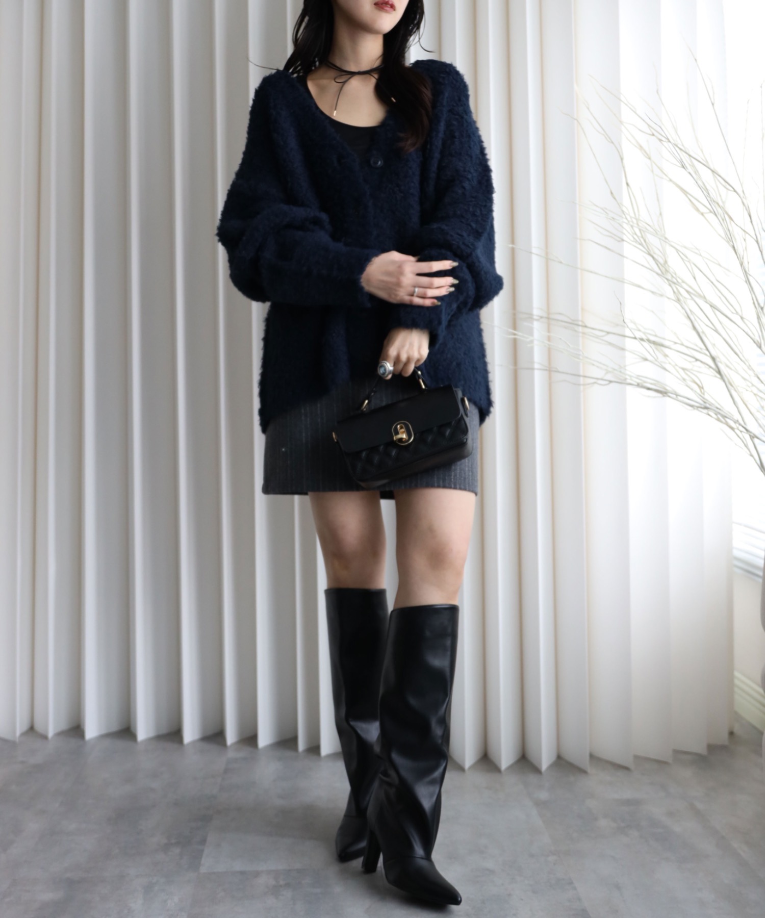 model：164cm. 着用サイズ：FREE