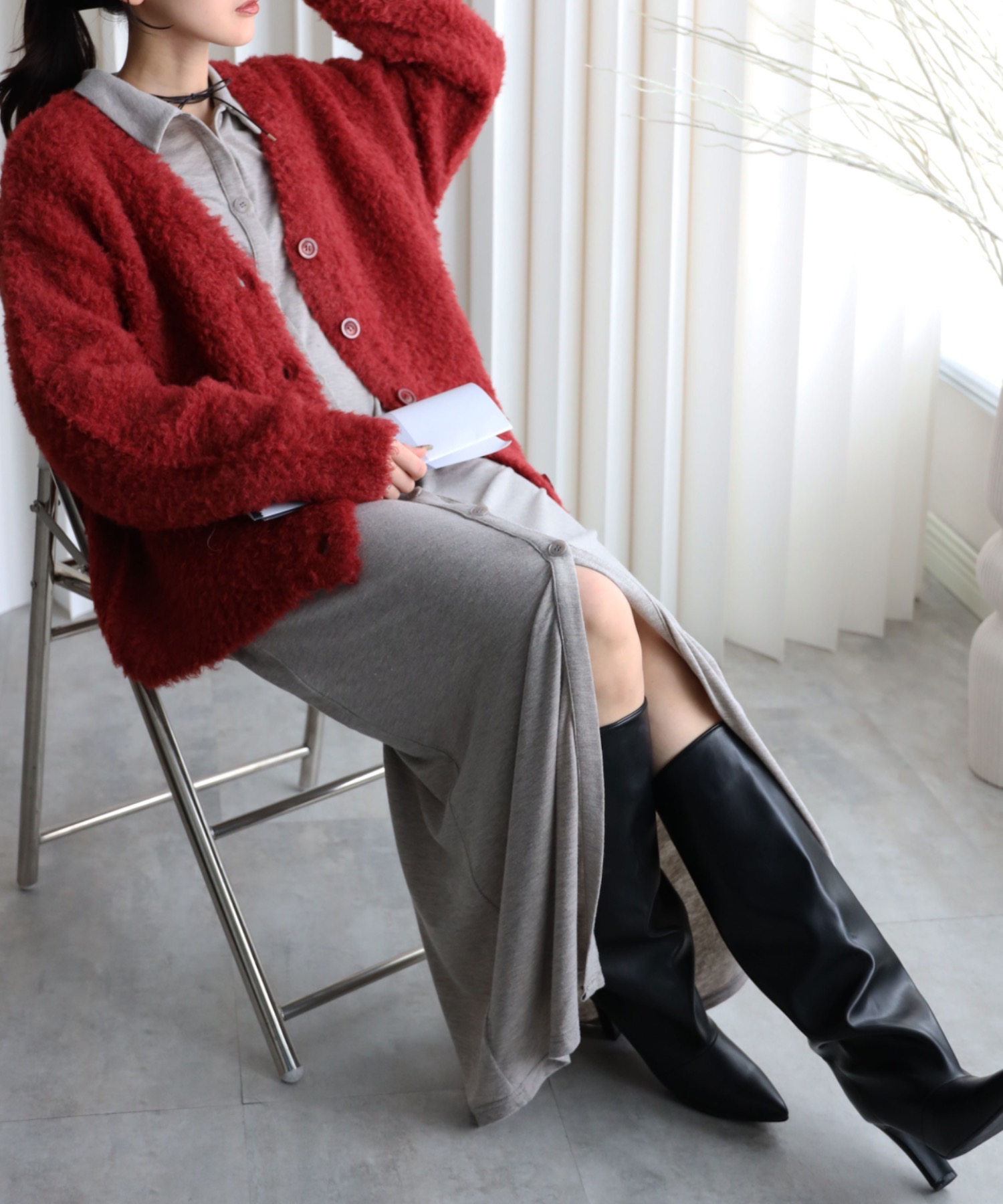 model：164cm. 着用サイズ：FREE