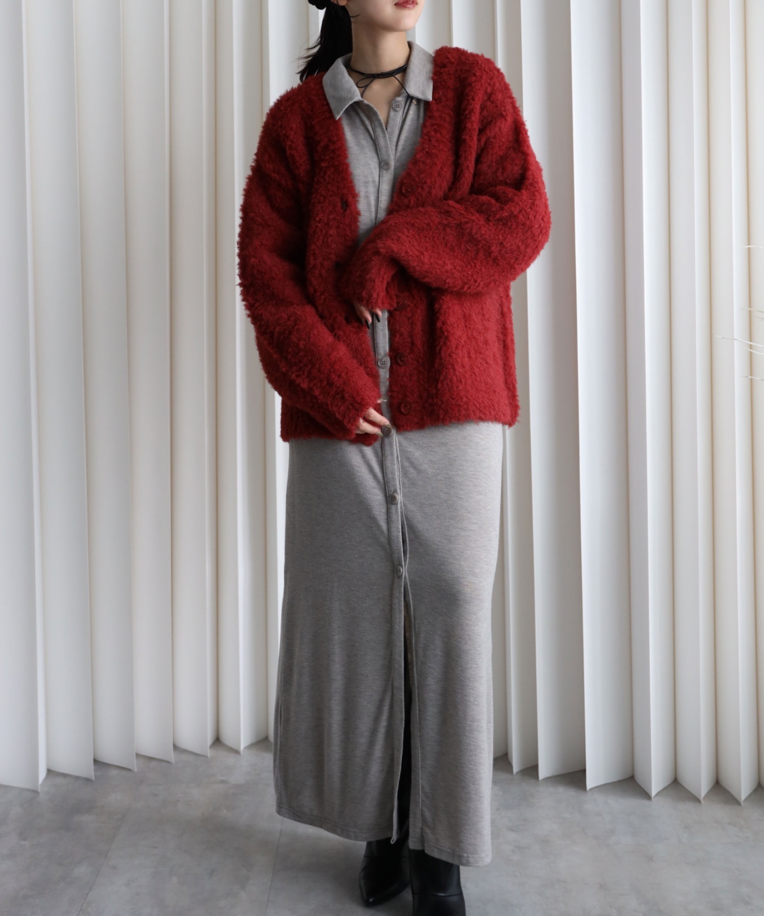 model：164cm. 着用サイズ：FREE