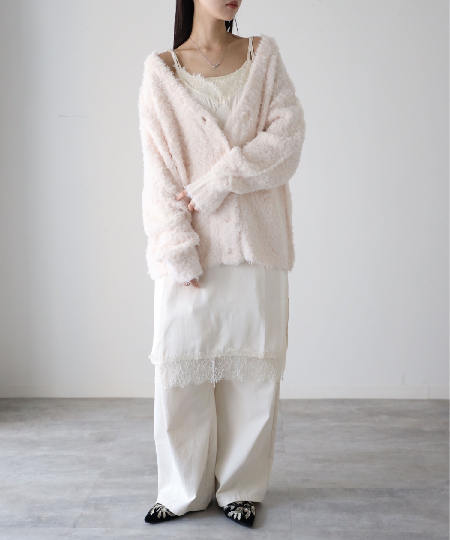 model：164cm. 着用サイズ：FREE