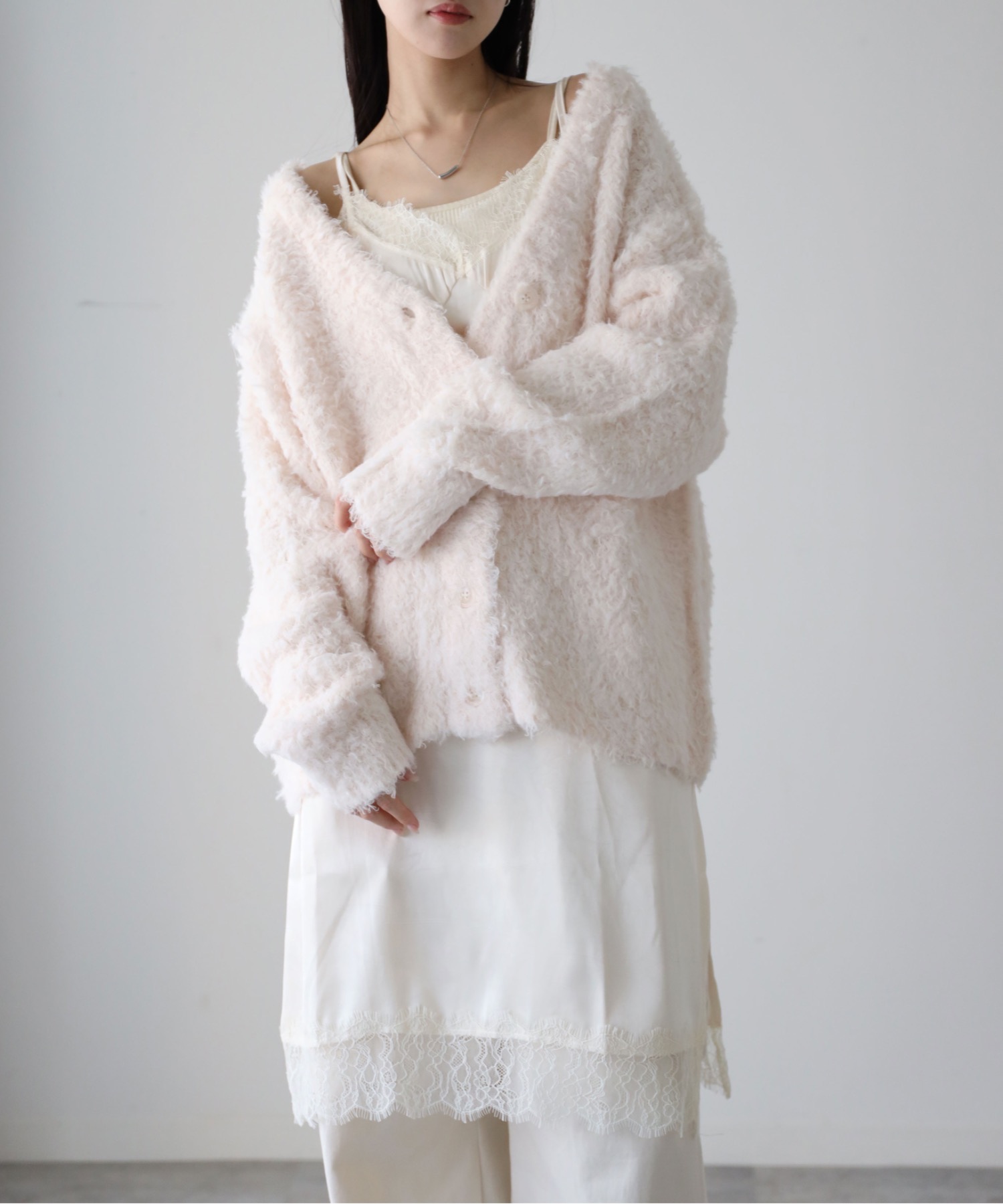 model：164cm. 着用サイズ：FREE