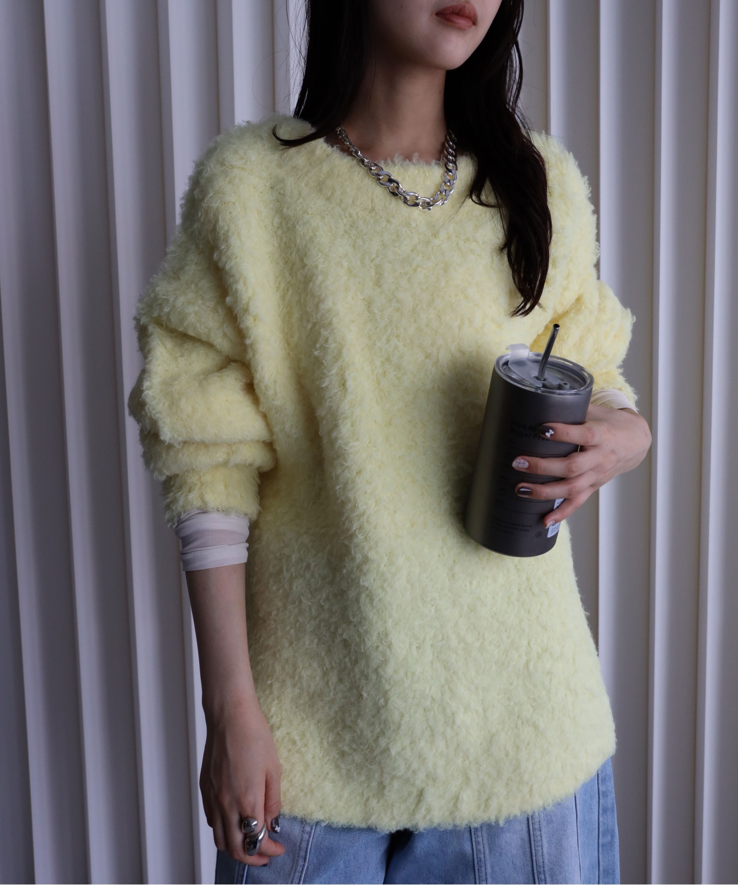 model：164cm. 着用サイズ：FREE