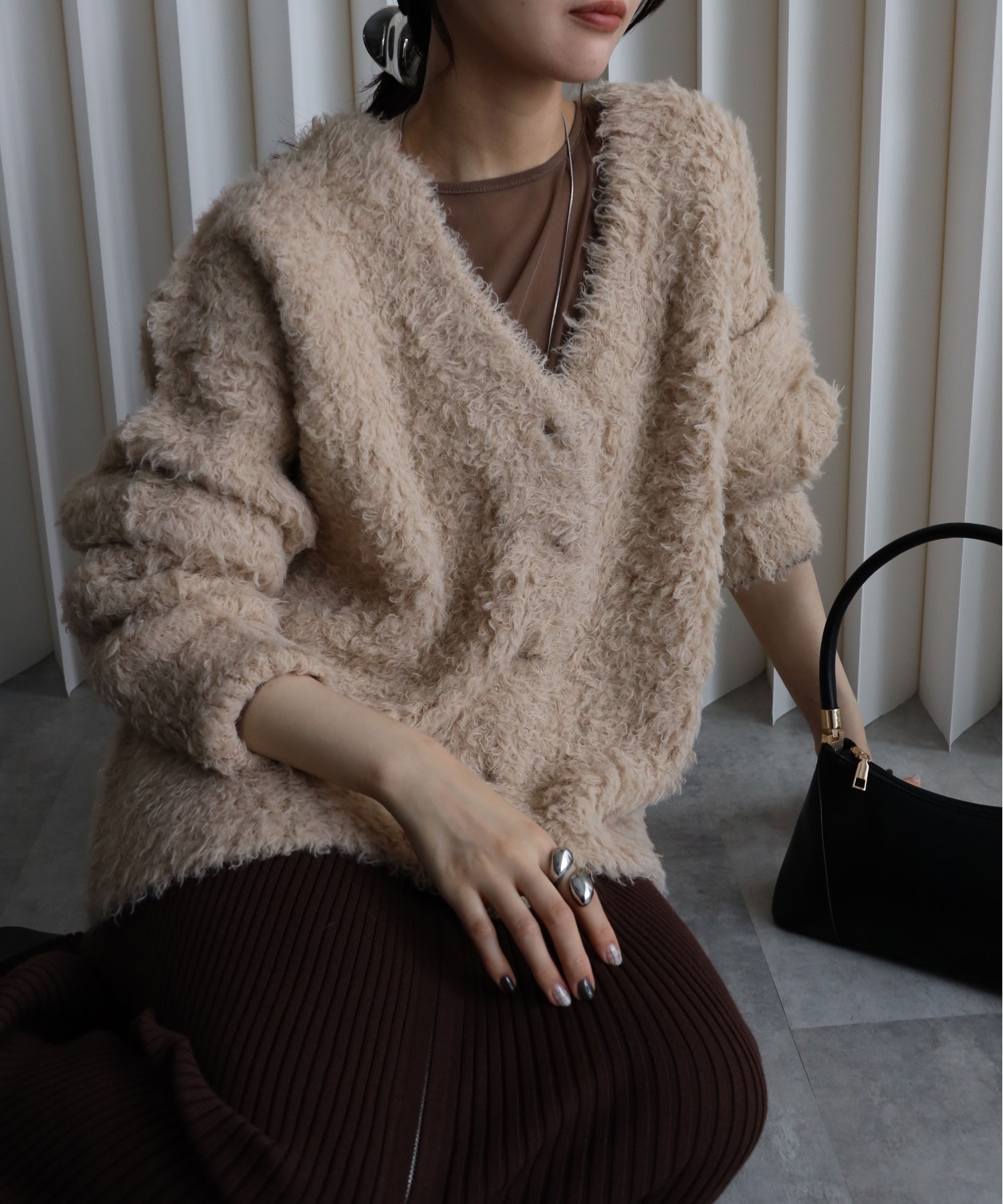 model：164cm. 着用サイズ：FREE