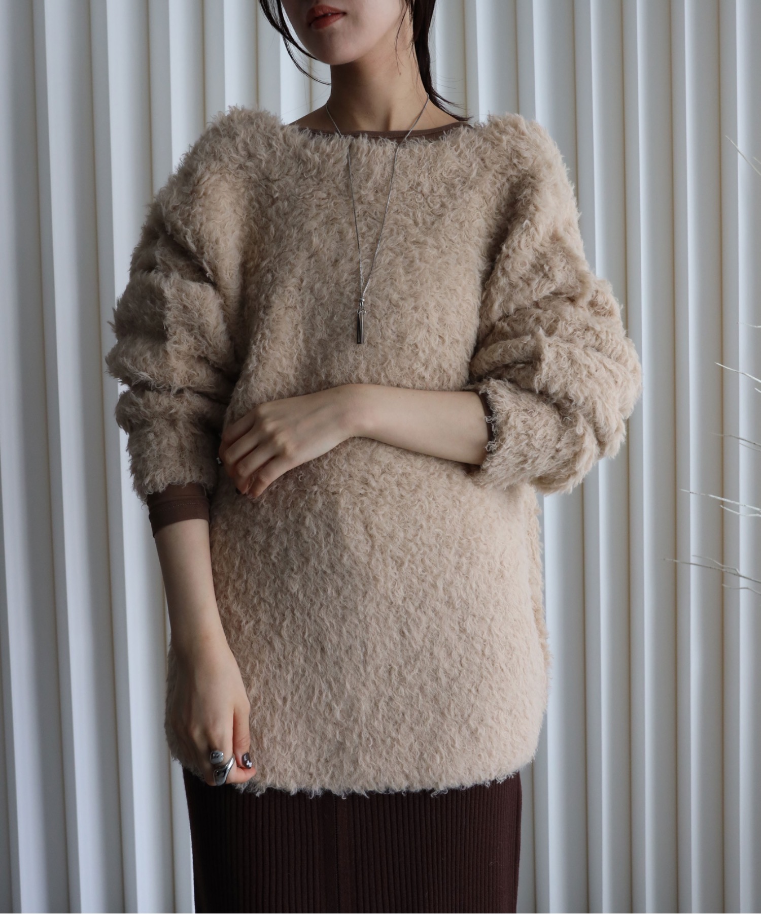 model：164cm. 着用サイズ：FREE