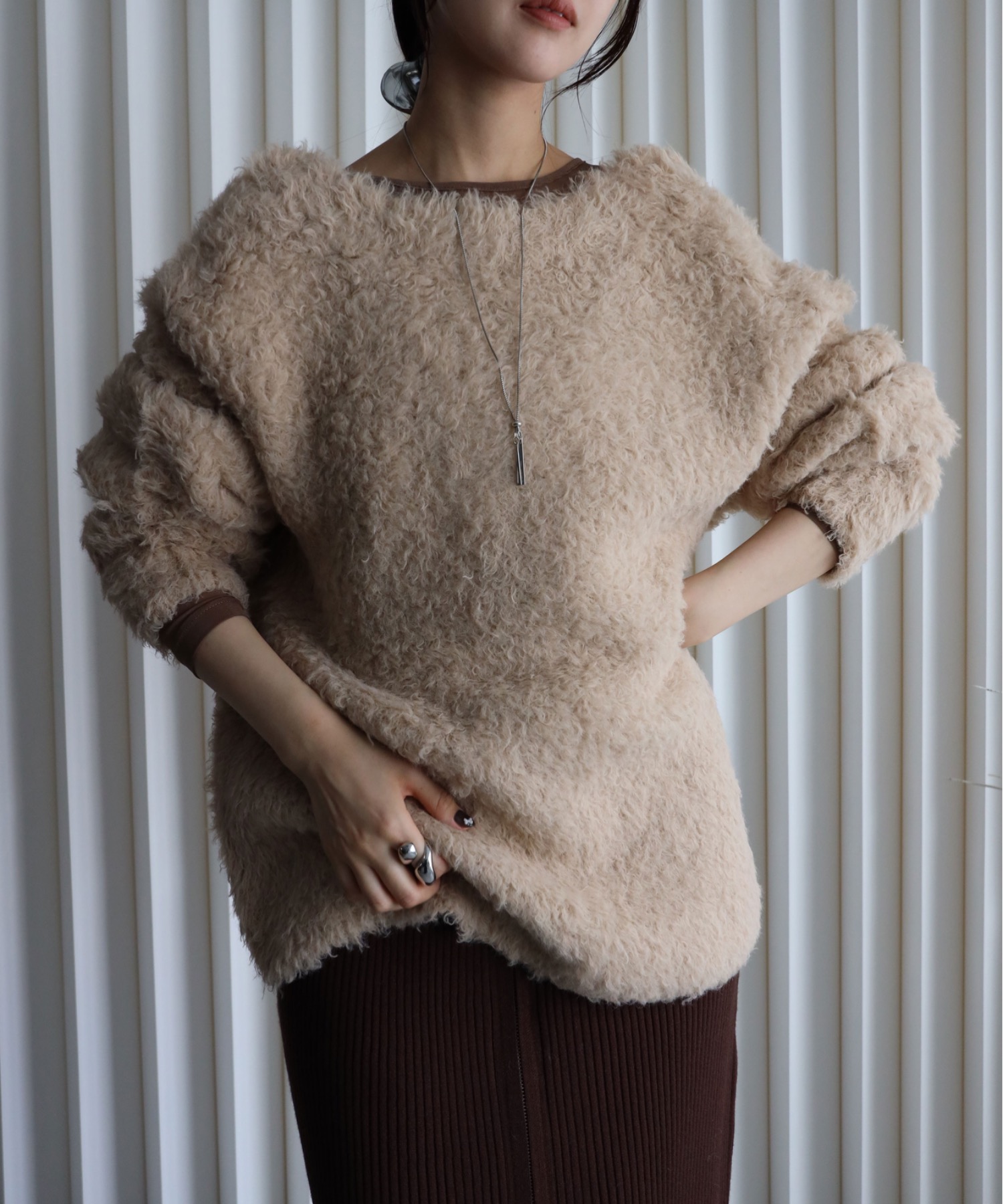 model：164cm. 着用サイズ：FREE