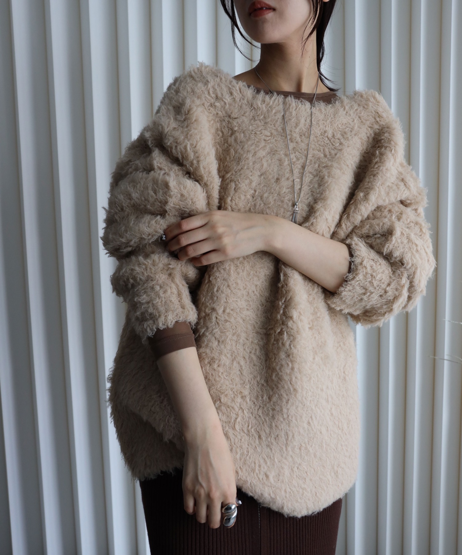 model：164cm. 着用サイズ：FREE