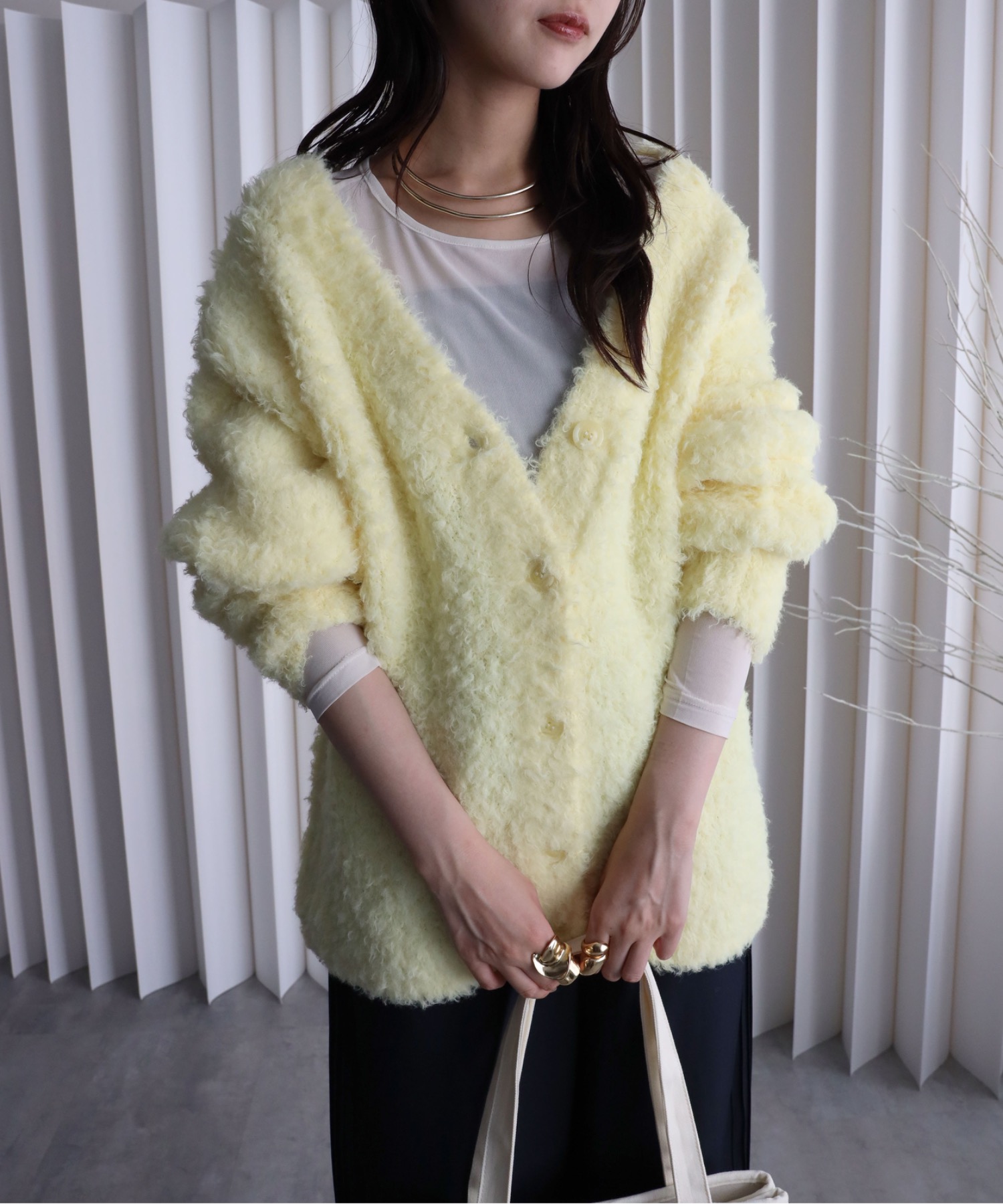 model：164cm. 着用サイズ：FREE