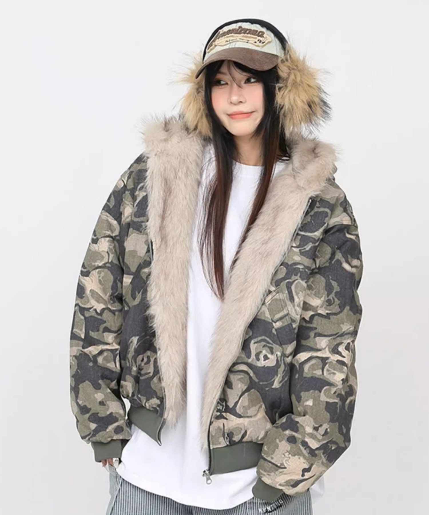 A'GEM/9 × .kom 『ARULE/アルール』ファー付きカモジャンパー ARULE│A