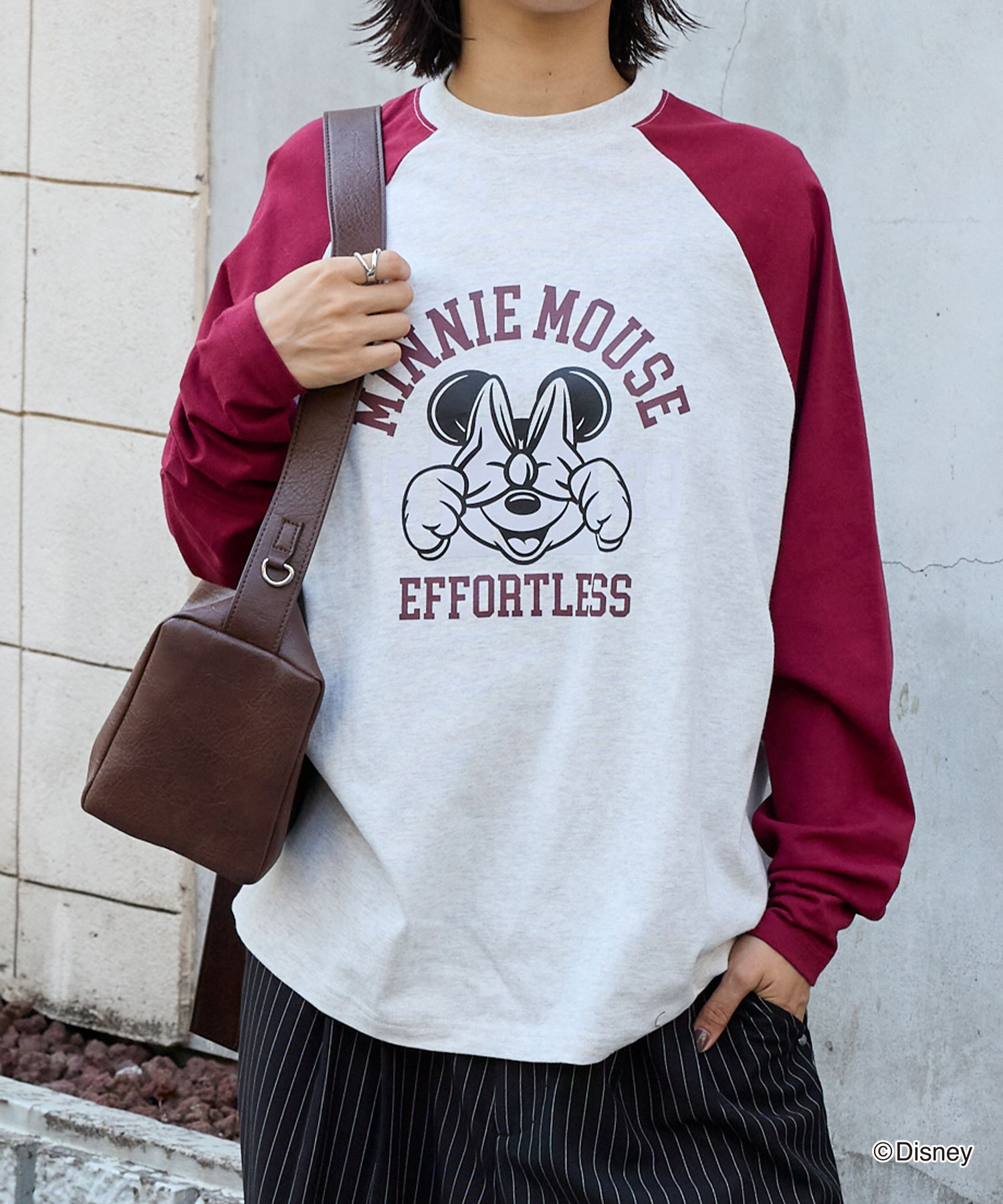 【希少】ミニー ディズニー 古着　レア　ホワイト　Tシャツ Lサイズ 6d5f53c6ed42b142f6be54a48c4581