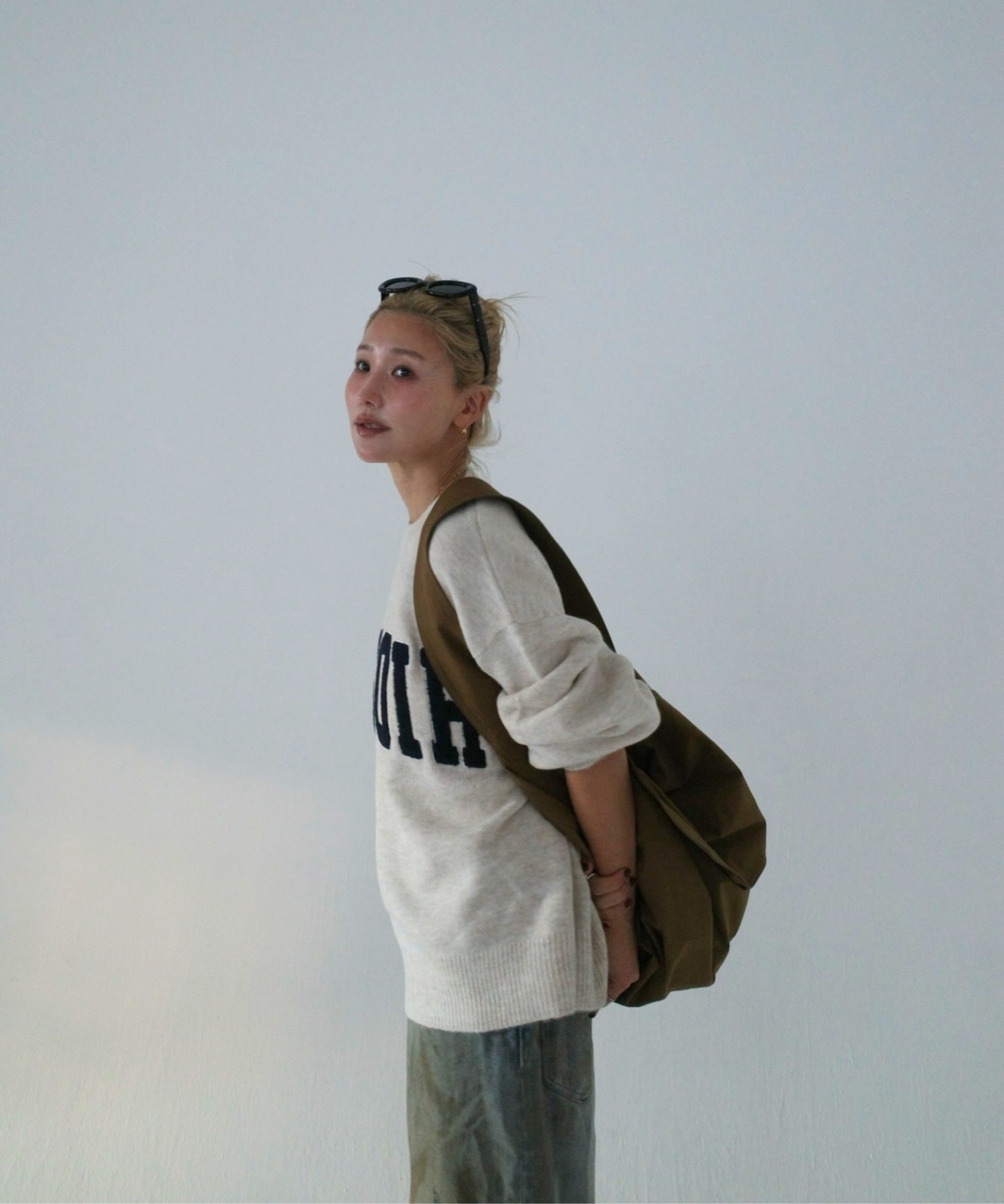 model：H163 着用サイズ：FREE