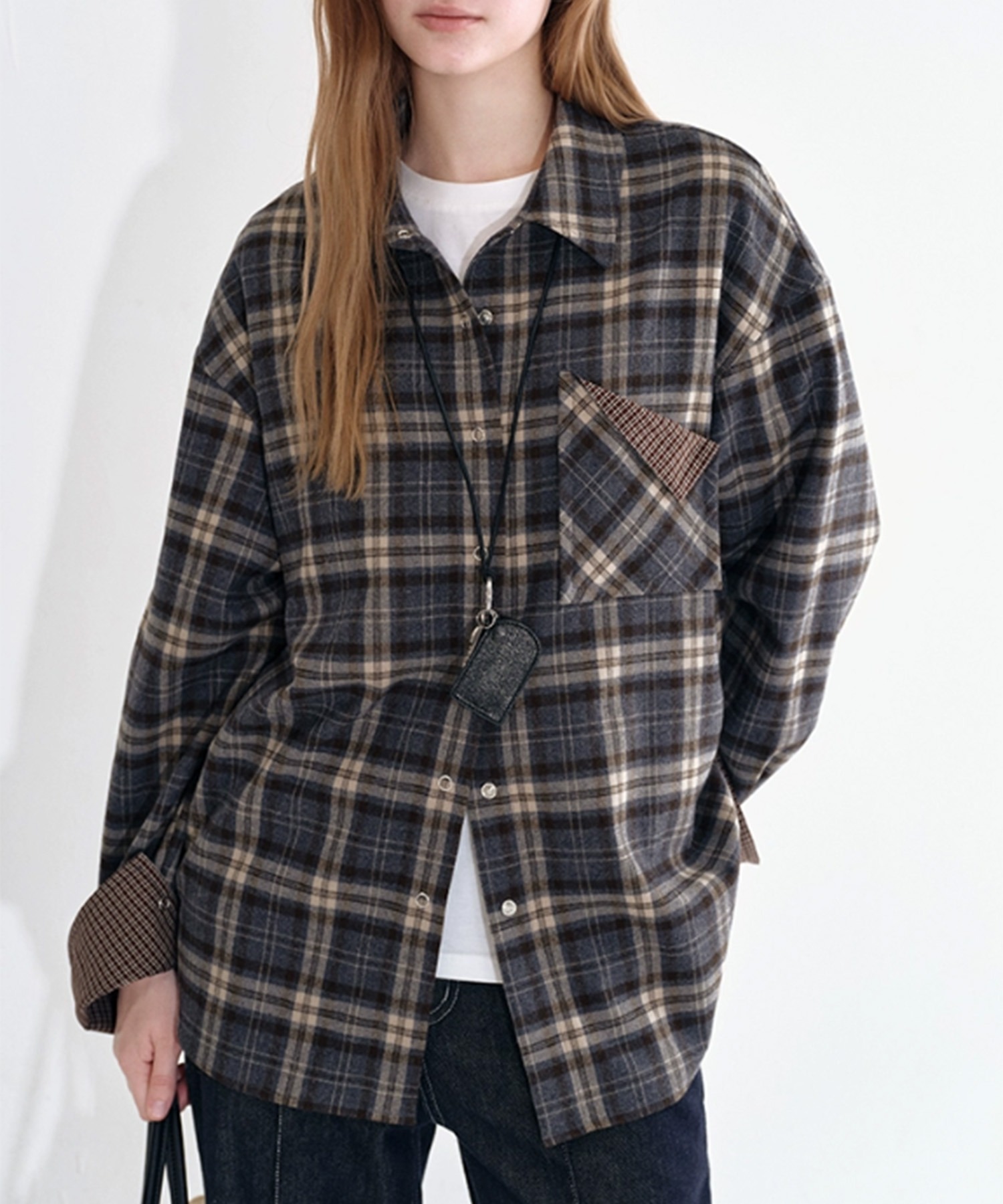 25ss nonnative 裾 刺繍 ハーフジップ チェック シャツ 25ss nonnative 裾 刺繍 ハーフジップ チェック シャツ 25ss nonnative