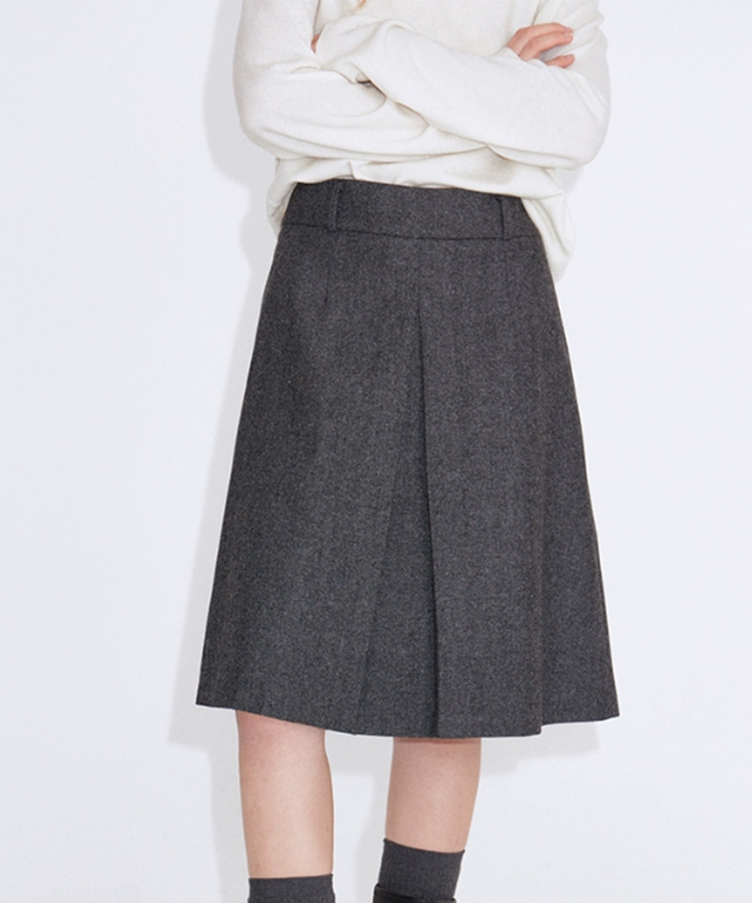 フロントタック Aラインスカート FD25B021【Fano Studios】【2025AW