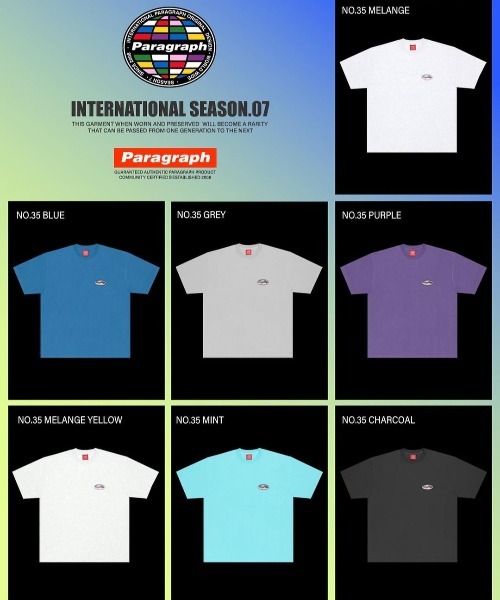 paragraph パラグラフ　カラー:MELANGE A'GEM/9 × .kom『paragraph/パラグラフ』Paragraph Logo Color earth t