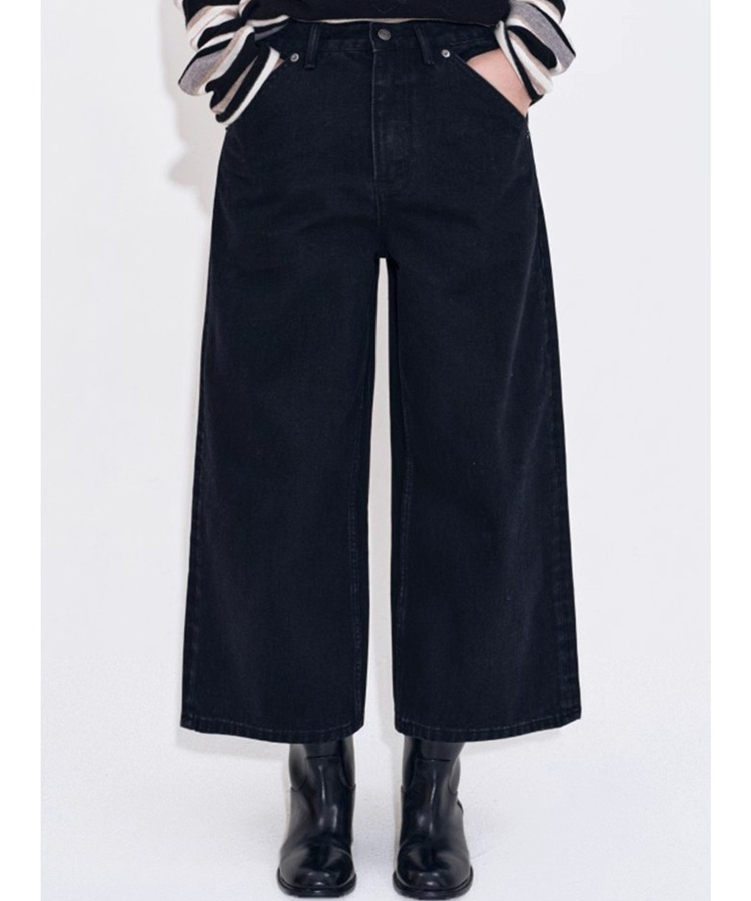 ワイドストレート クロップドデニムパンツ FD25K050【Fano Studios
