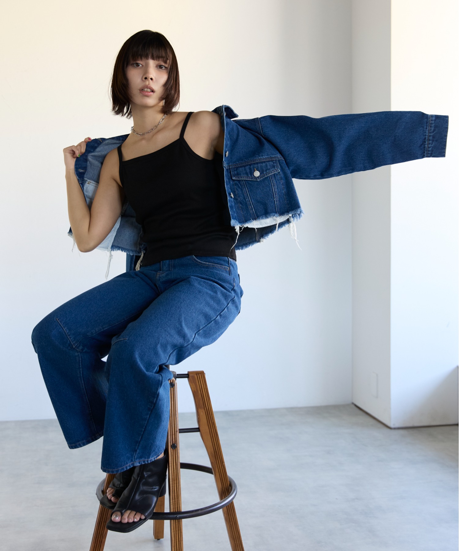 モデル身長:160cm　サイズ:FREE