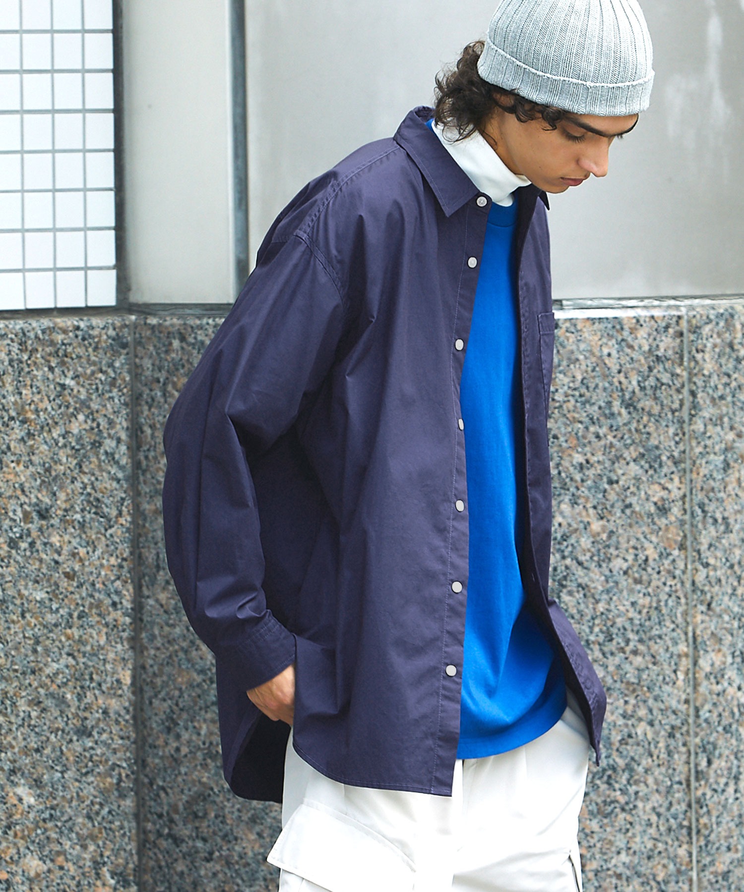 完売　Multi Fabric Over Shirt