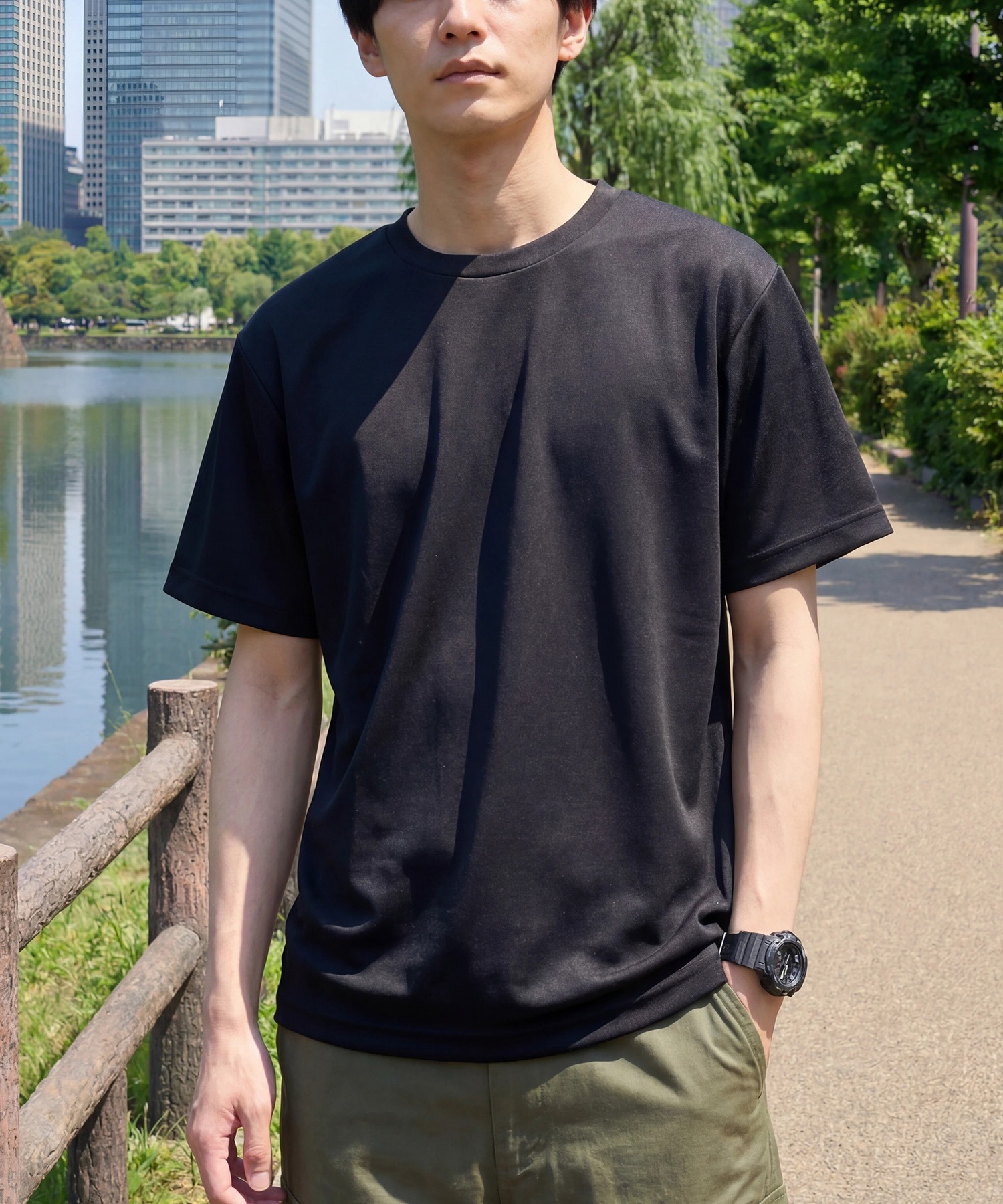 Printstar UVカット 4.4オンス ドライTシャツ ランニング ジム ヨガ glimmer 00300 — белая