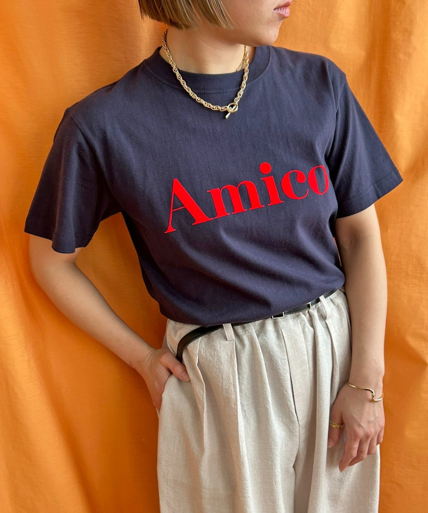 AmicoフロッキーロゴTシャツ LHELBIE│Eimee Law & LHELBIE 公式