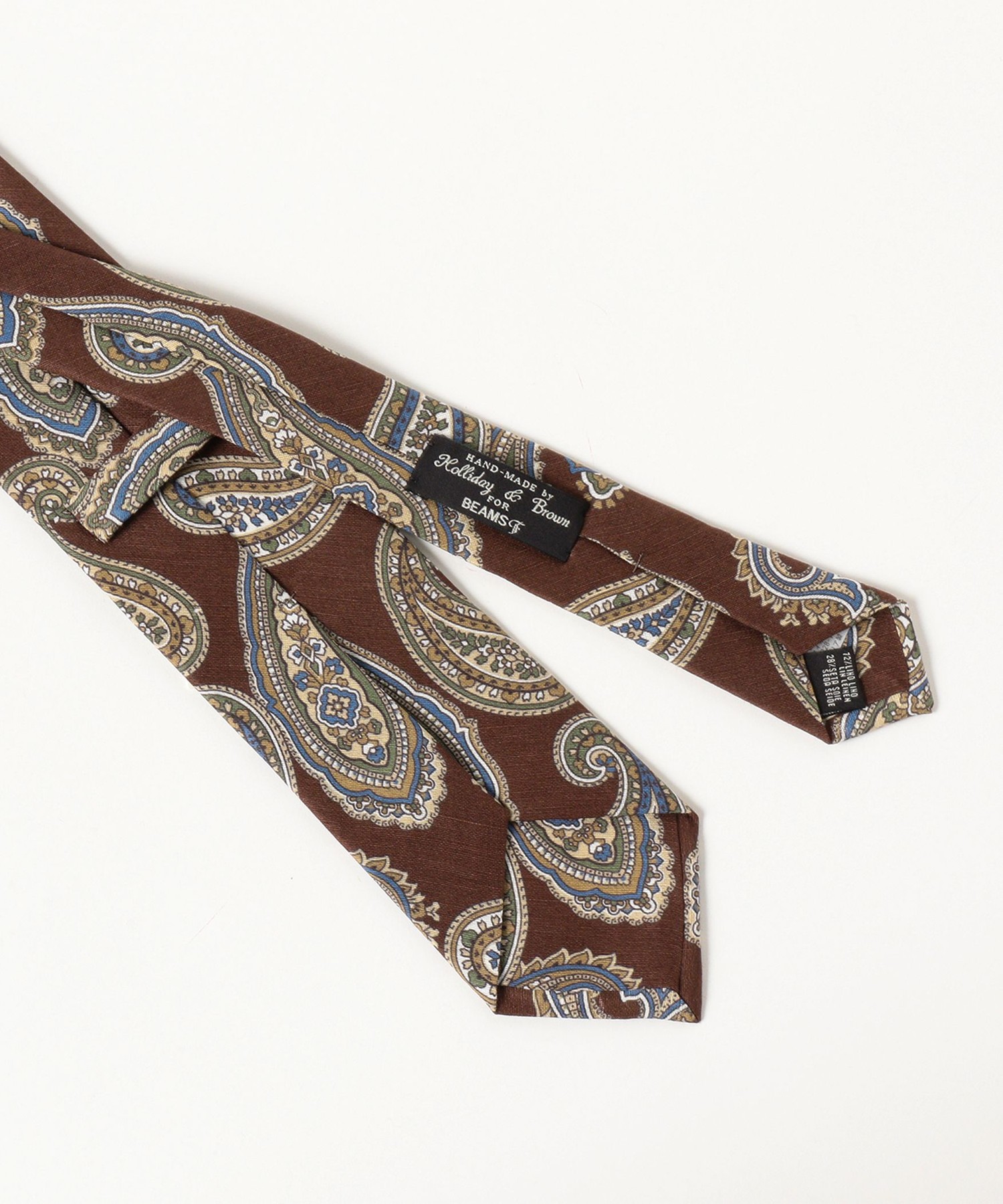 Holliday & Brown / リネンシルク ペイズリー柄 ネクタイ