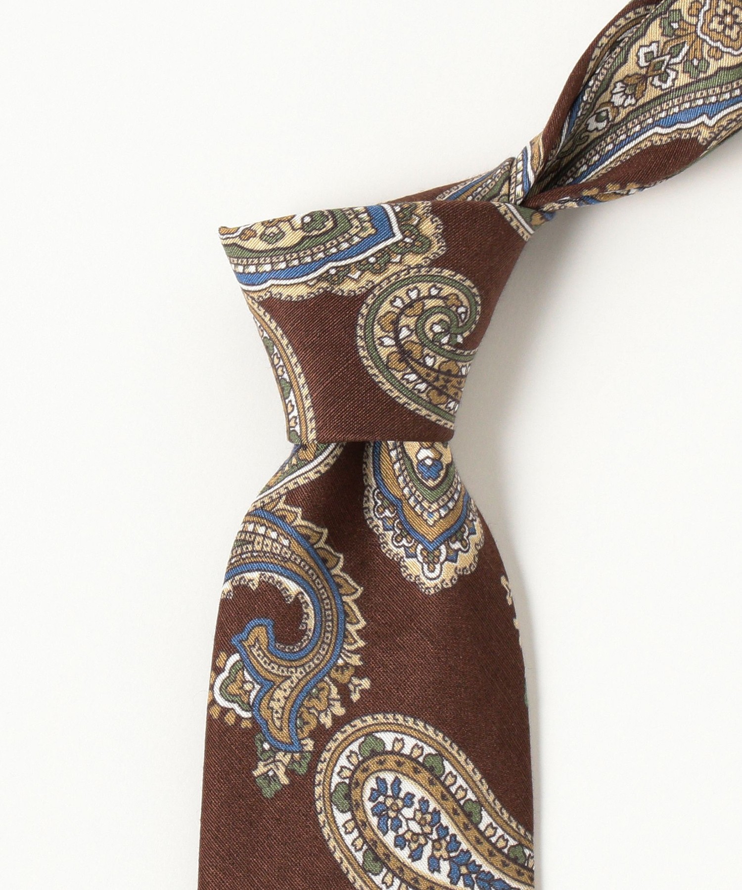 Holliday & Brown / リネンシルク ペイズリー柄 ネクタイ