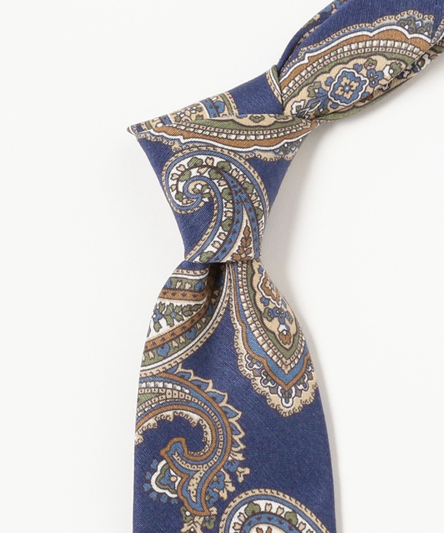 Holliday & Brown / リネンシルク ペイズリー柄 ネクタイ