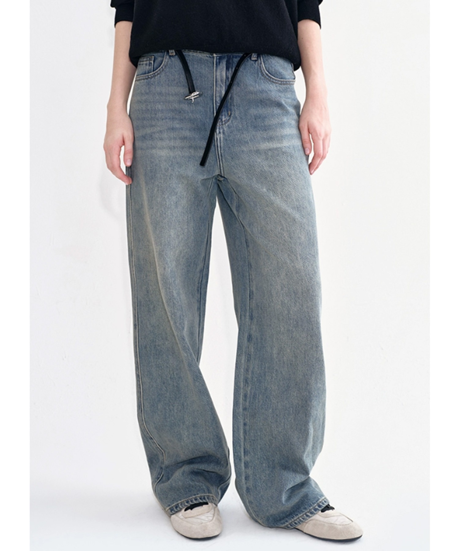 ストレート ウォッシュドデニムパンツ FD25K052【Fano Studios
