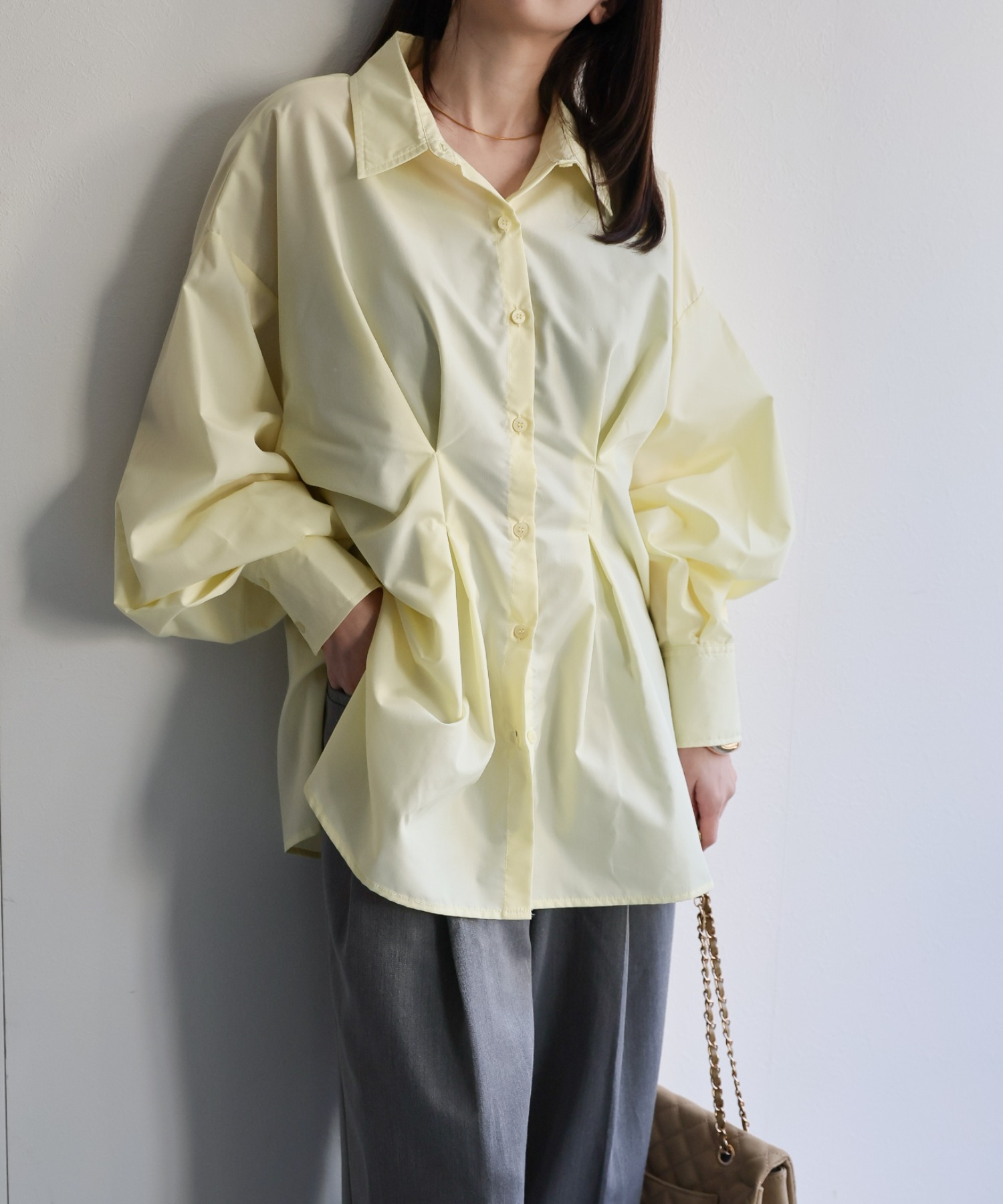 model：162cm 着用サイズ：F