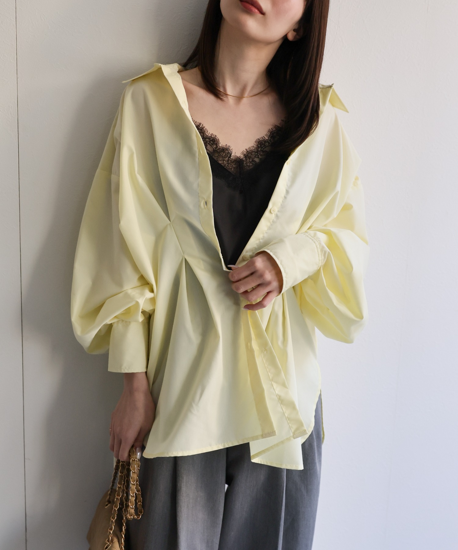 model：162cm 着用サイズ：F