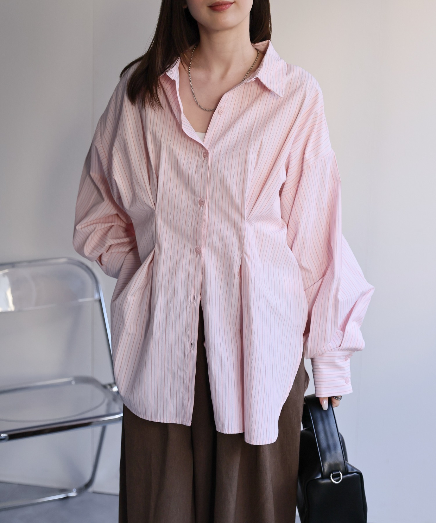model：162cm 着用サイズ：F