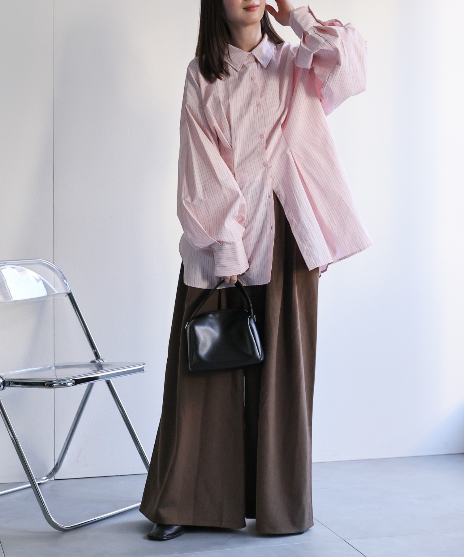 model：162cm 着用サイズ：F
