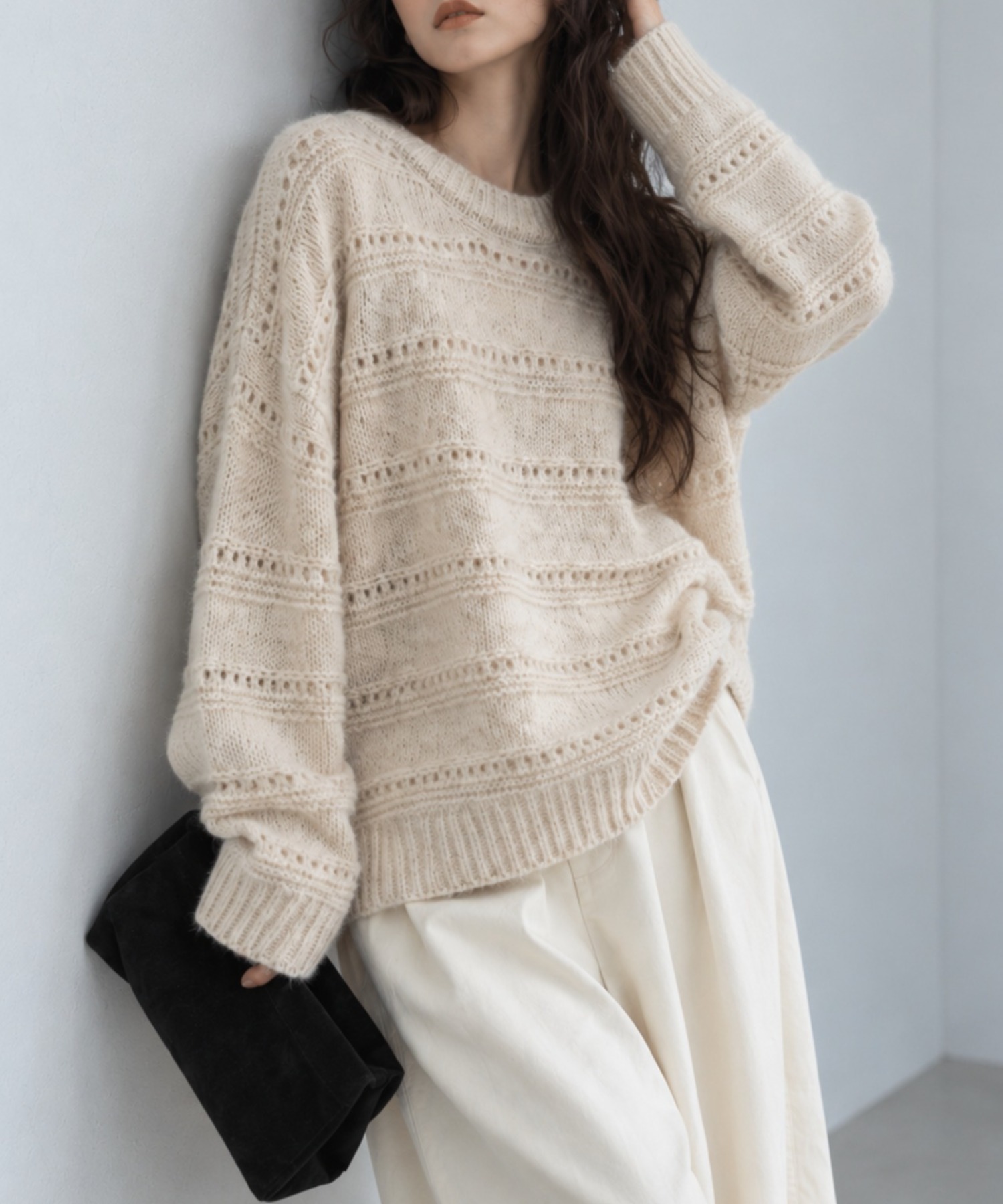 モデル身長：160cm
着用サイズ：FREE