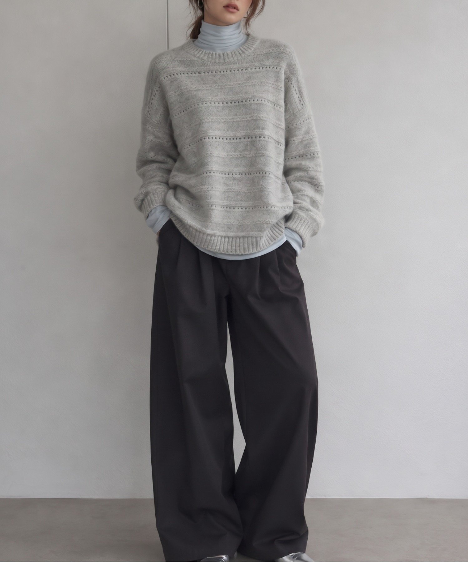 モデル身長：160cm
着用サイズ：FREE