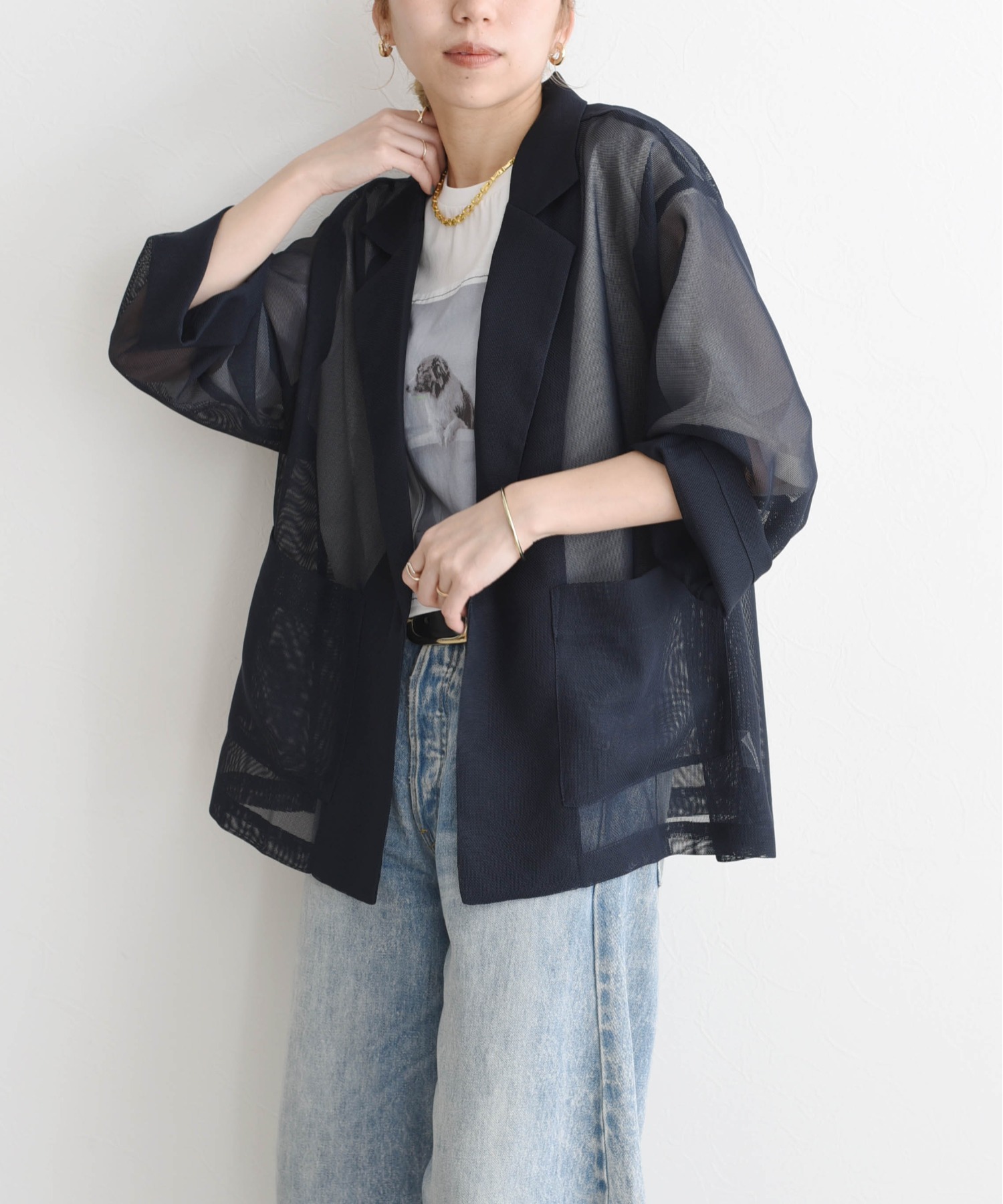 メッシュテーラード ラフジャケット Eimee Law│Eimee Law