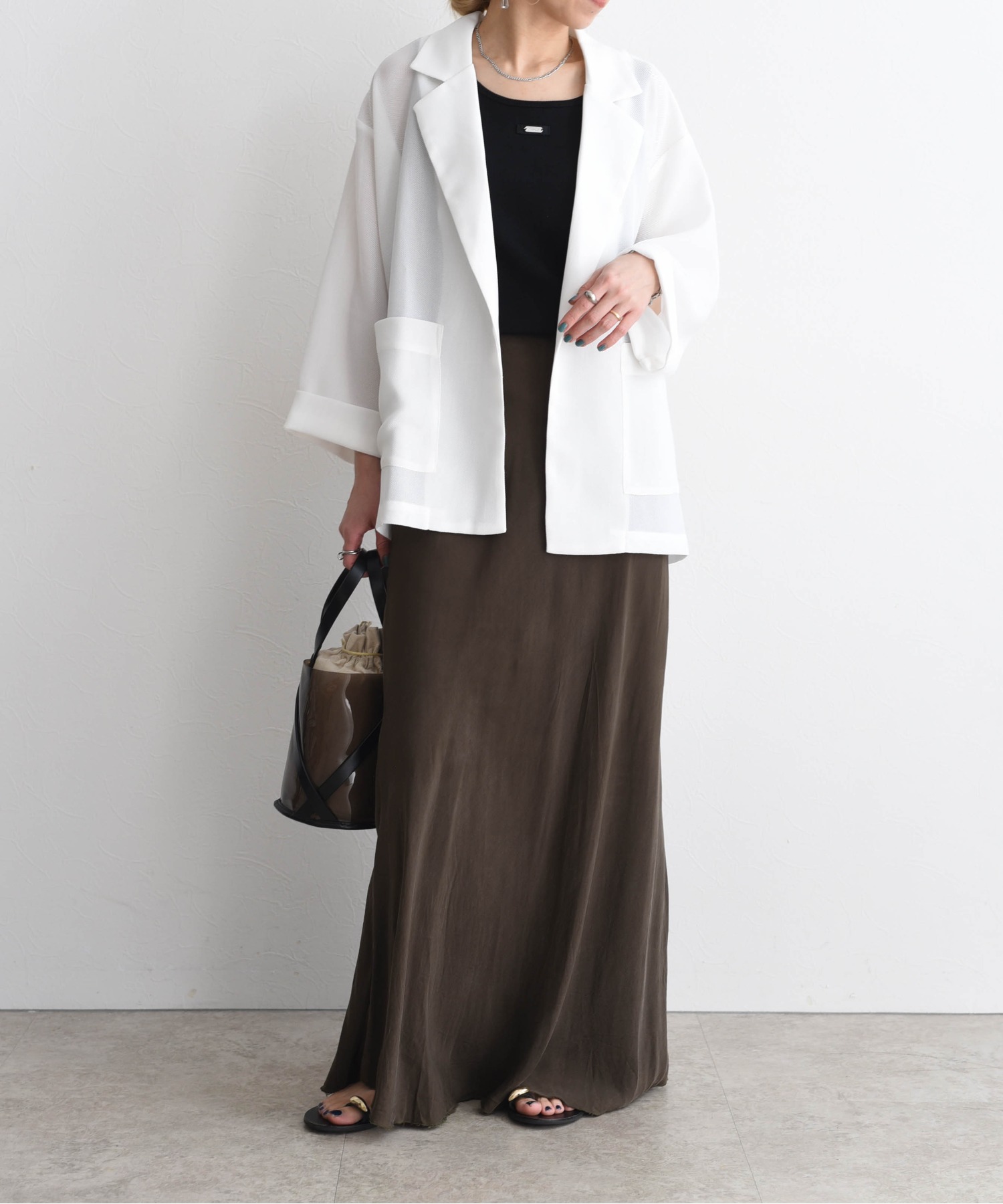 新品　今季　エイミーロウ　Eimee Law メッシュテーラード ラフジャケット メッシュテーラード ラフジャケット Eimee Law│Eimee Law