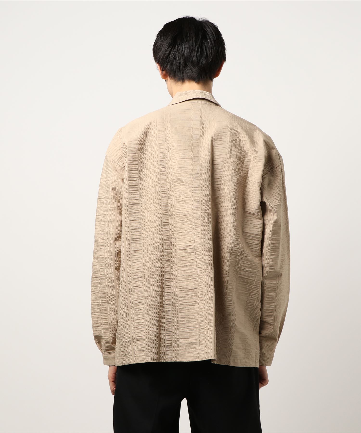 SEEALL シーオール OPEN COLLAR オープンカラーポケットシャツ POCKET