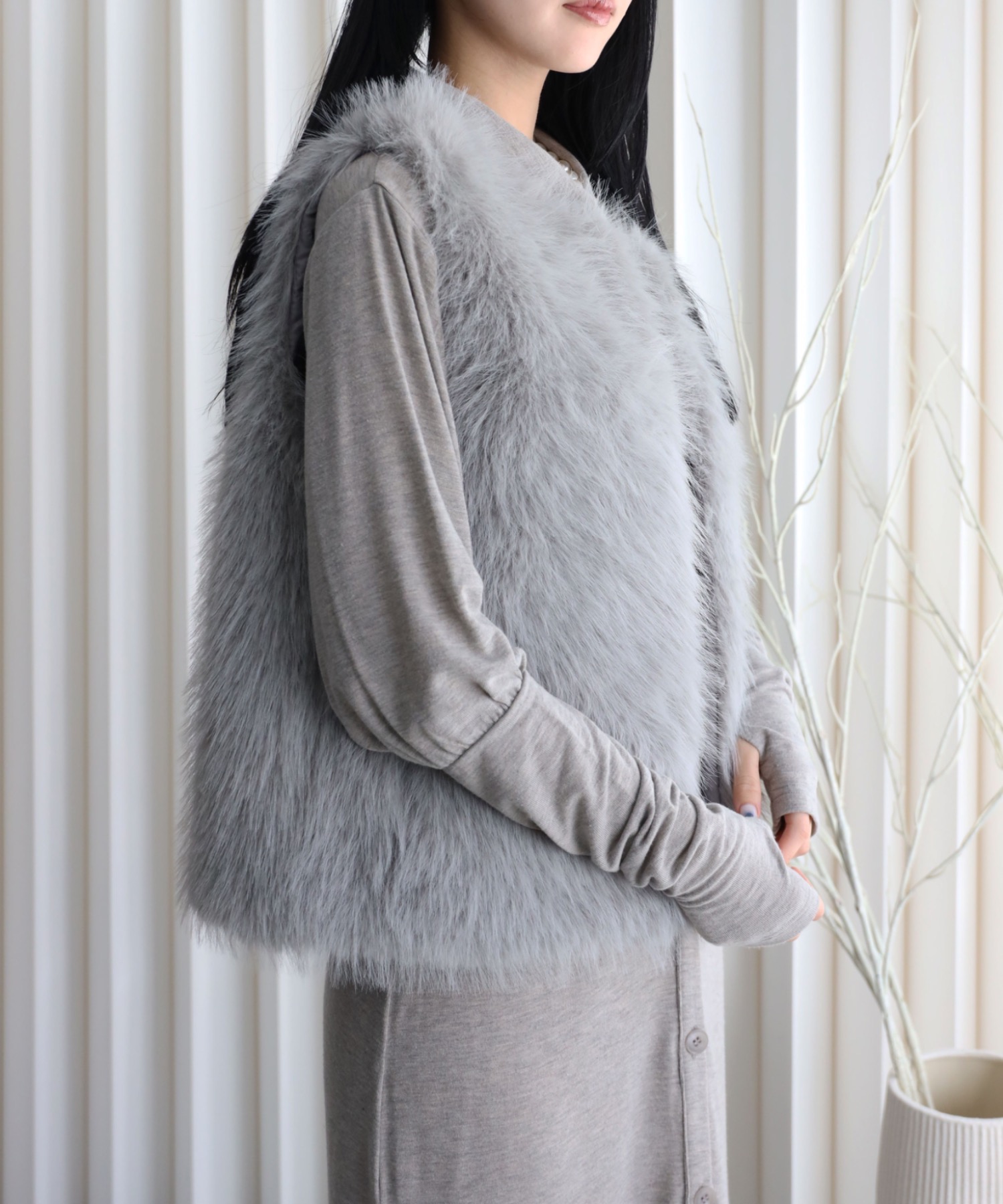 model：164cm. 着用サイズ：FREE