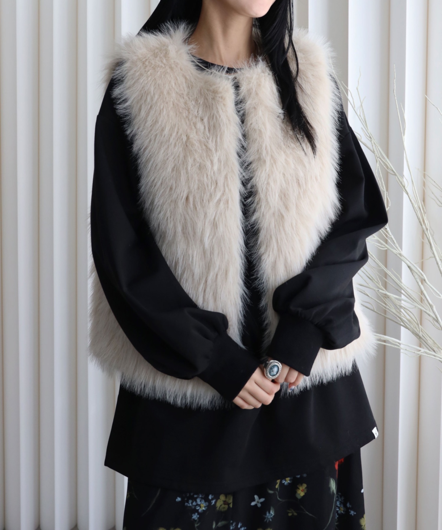model：164cm. 着用サイズ：FREE