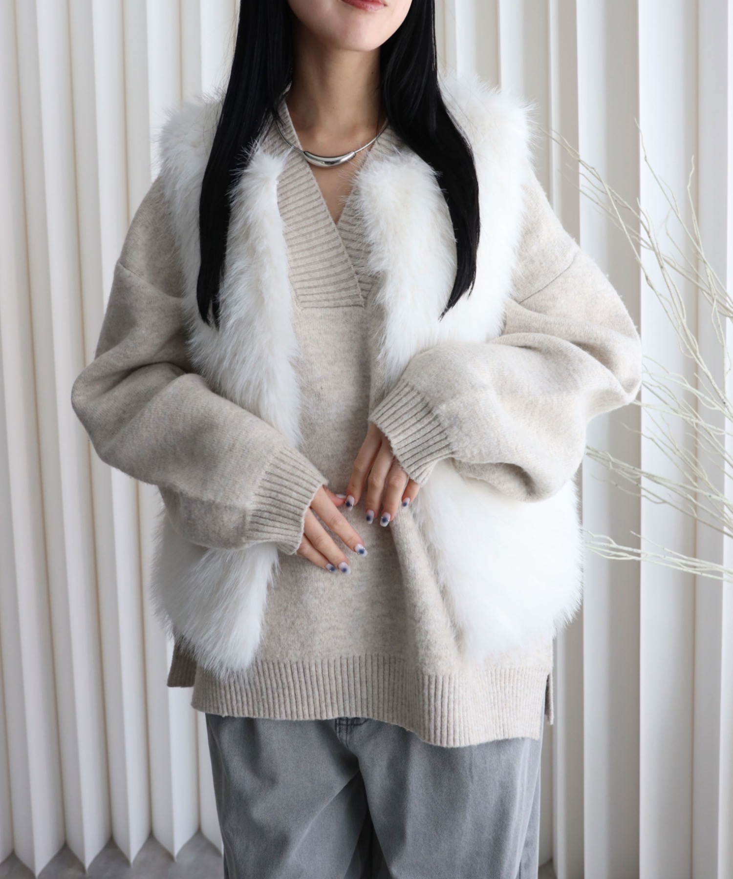 model：164cm. 着用サイズ：FREE