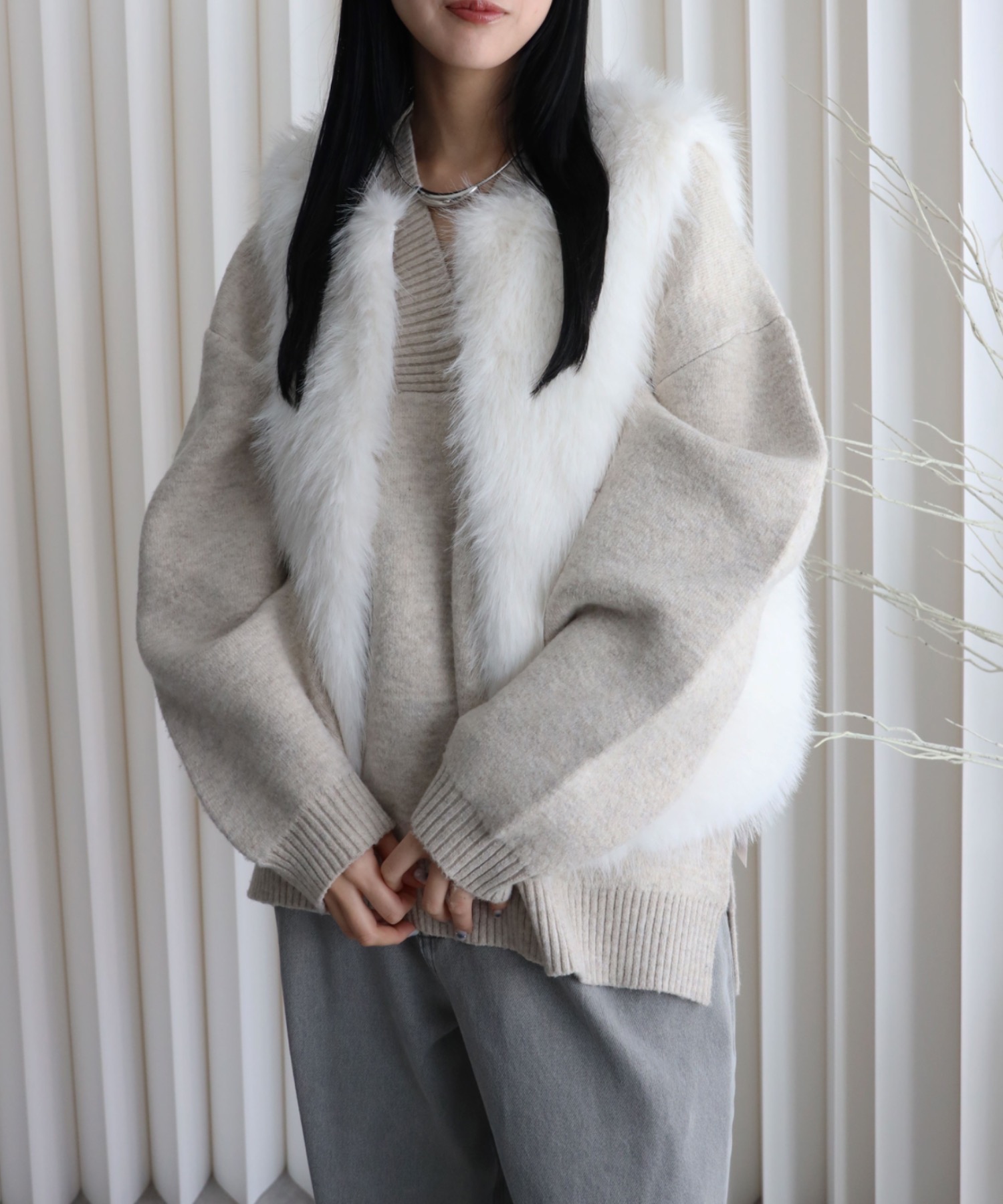 model：164cm. 着用サイズ：FREE